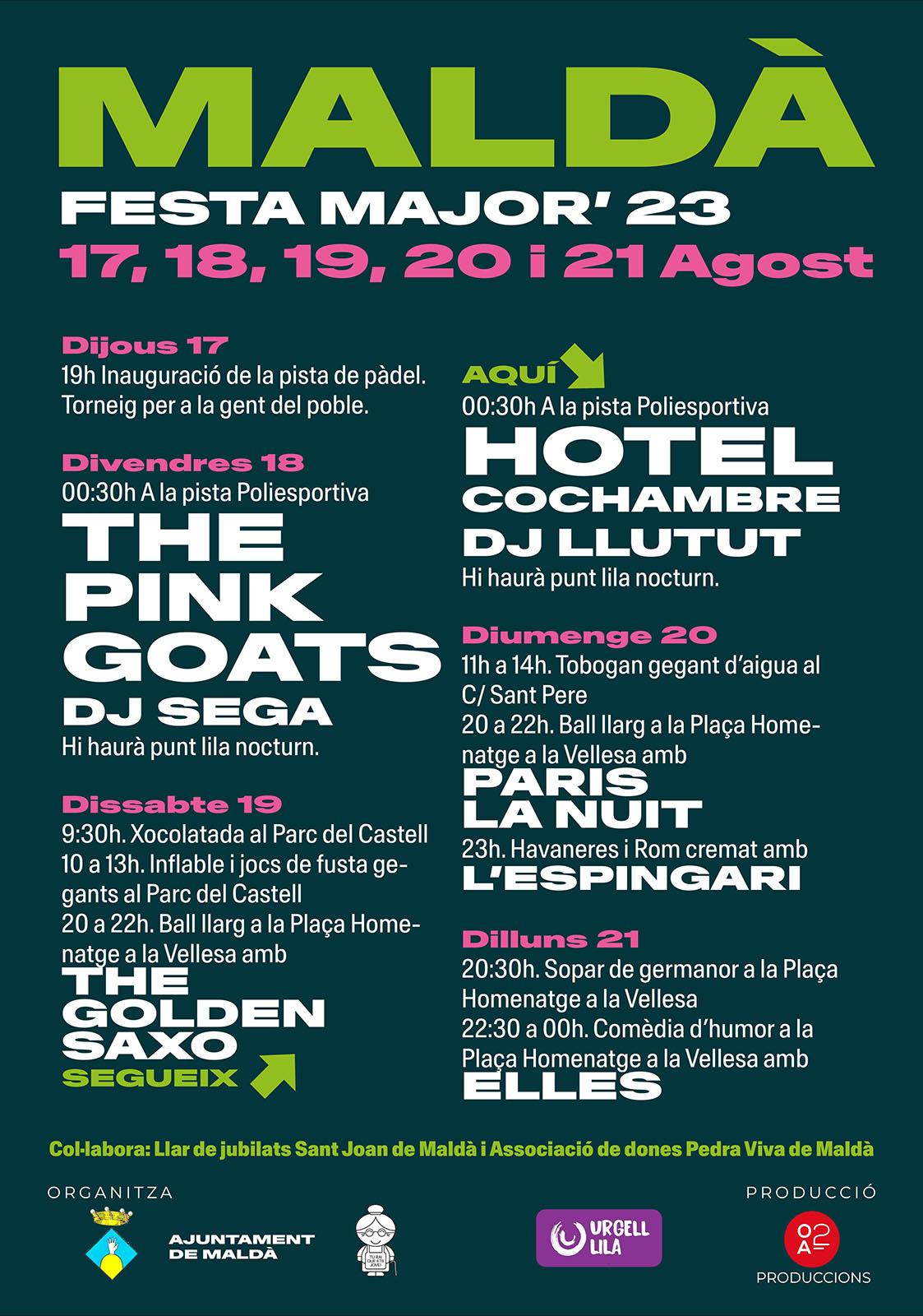 cartell Festa Major de Maldà 2023