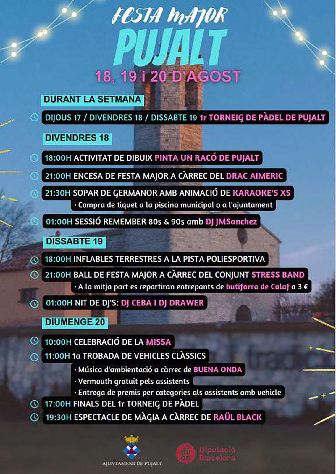 cartell Festa Major de Pujalt 2023