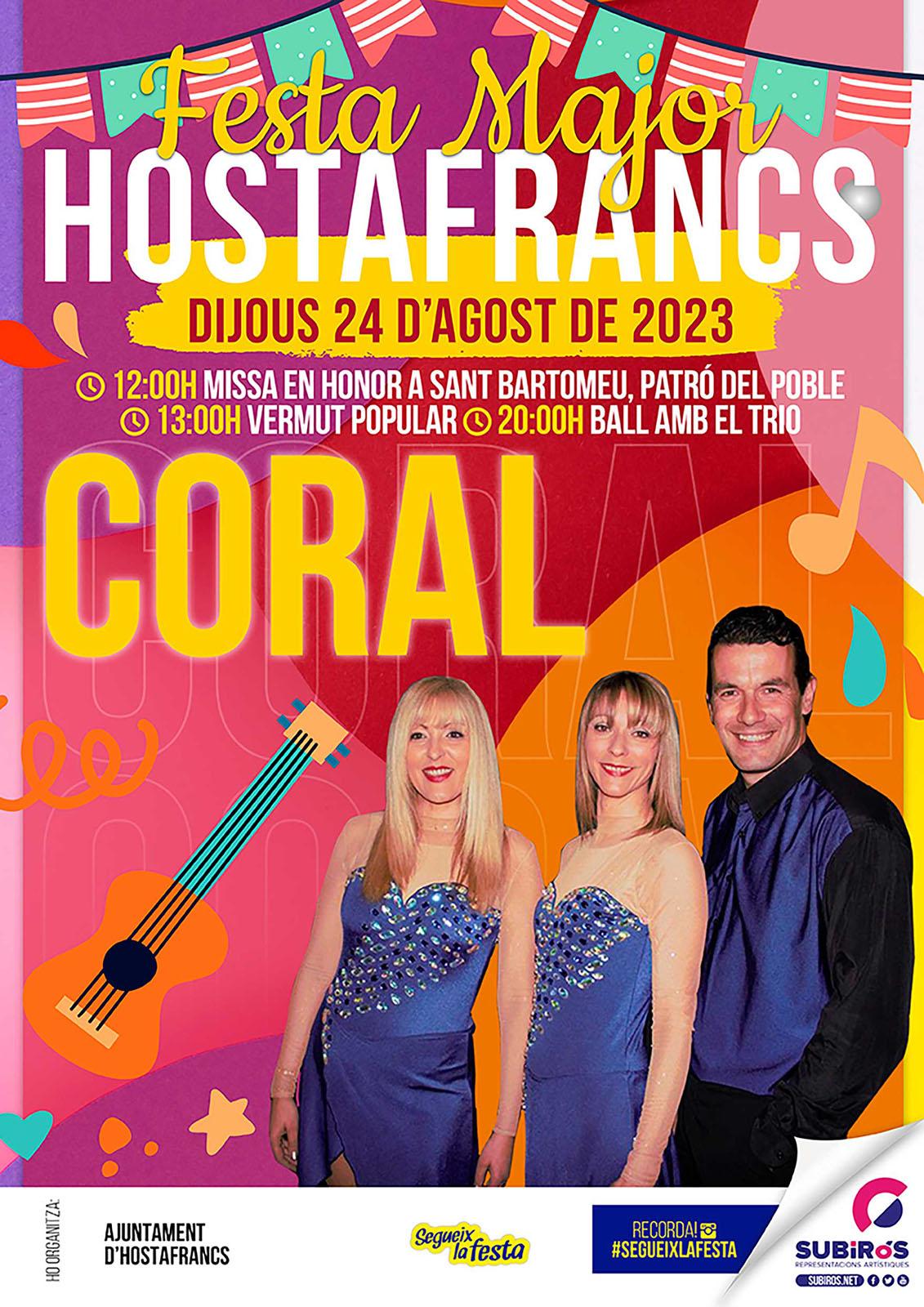 cartell Festa Major d'Hostafrancs 2023