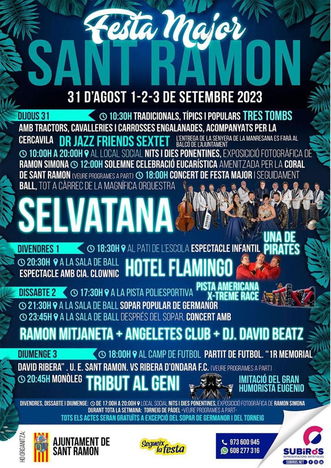 cartell Festa Major de Sant Ramon 2023