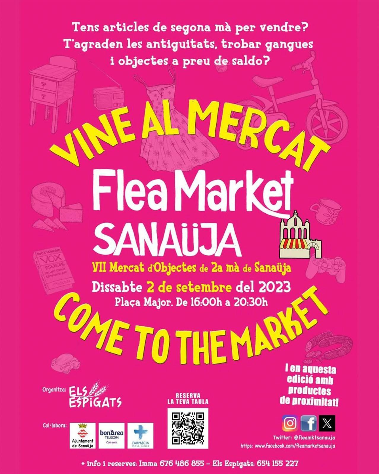 cartell 7è Flea Market Sanaüja