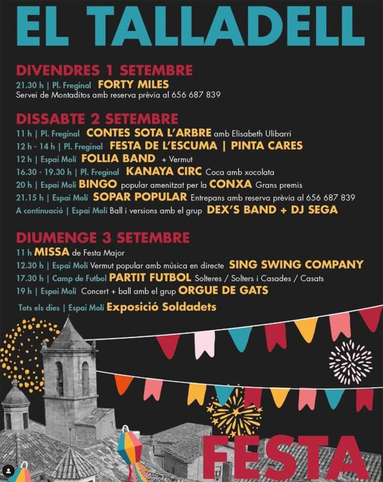 cartell Festa Major del Talladell 2023