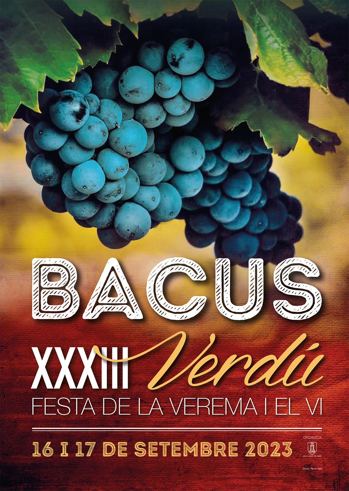 cartell 33a Festa de la Verema i el Vi Bacus Verdú