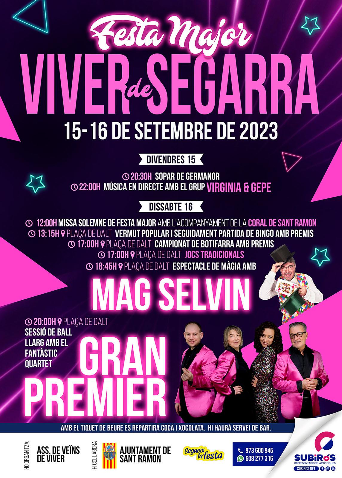 cartell Festa Major de Viver 2023