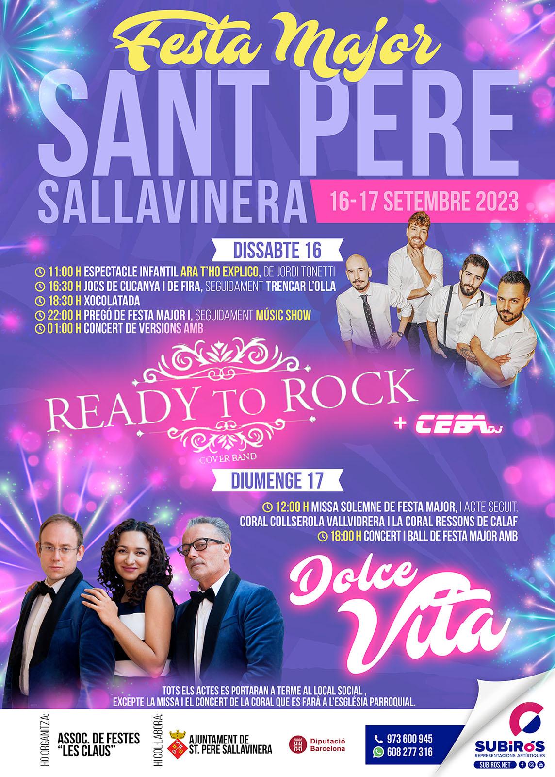 cartell Festa Major de Sant Pere Sallavinera 2023