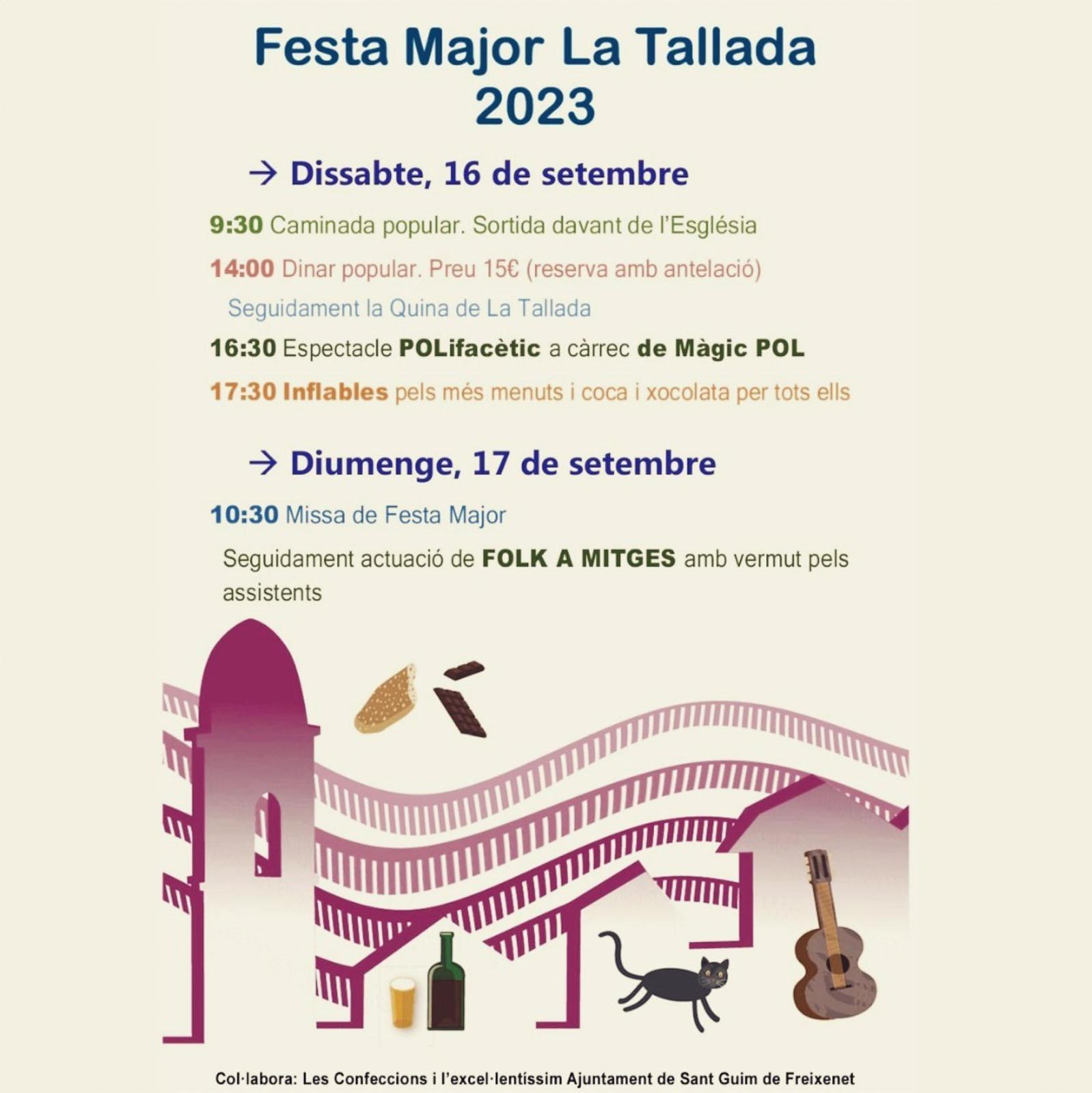 cartell Festa Major de La Tallada 2023