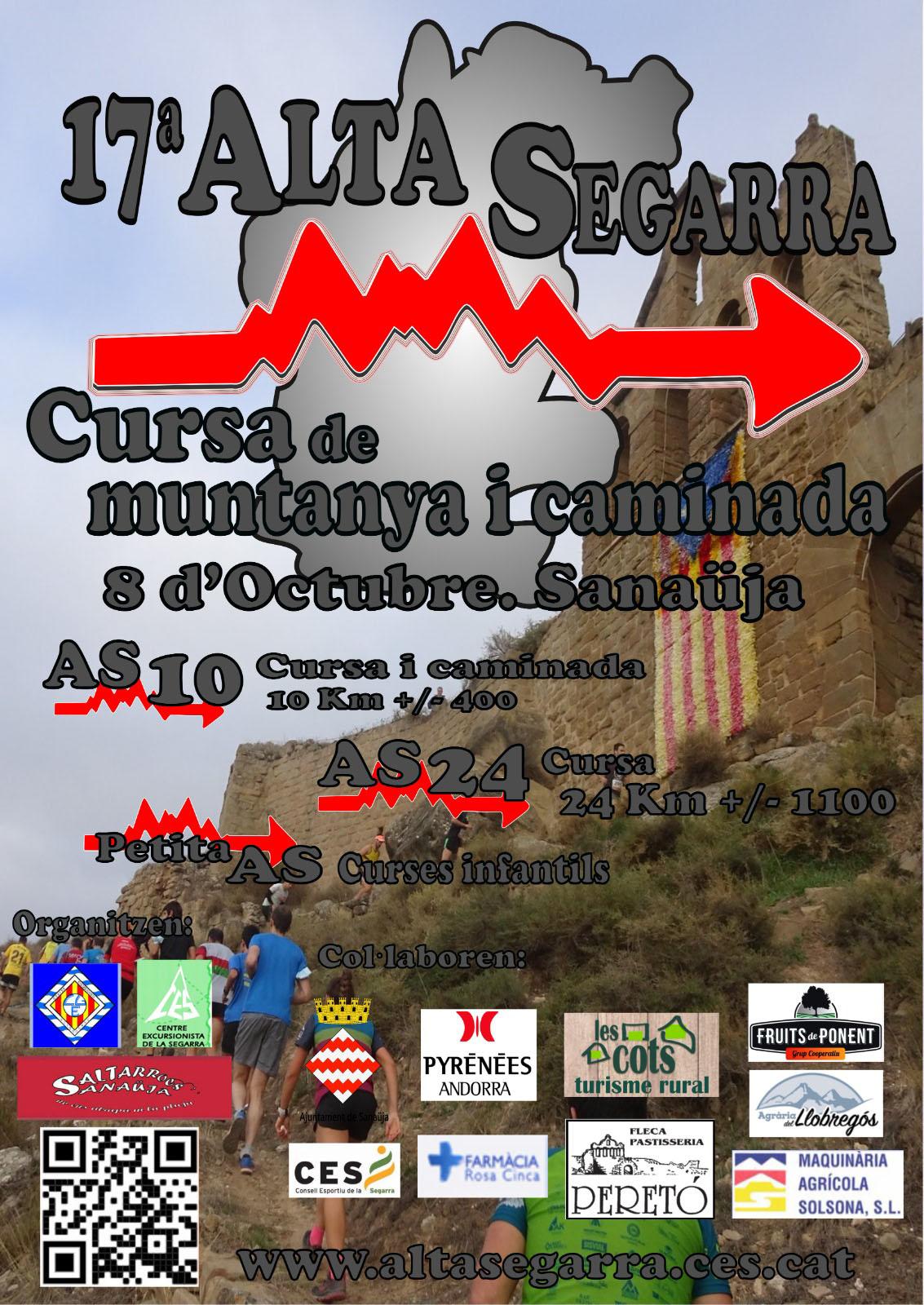 cartell XVII Cursa de muntanya Alta Segarra