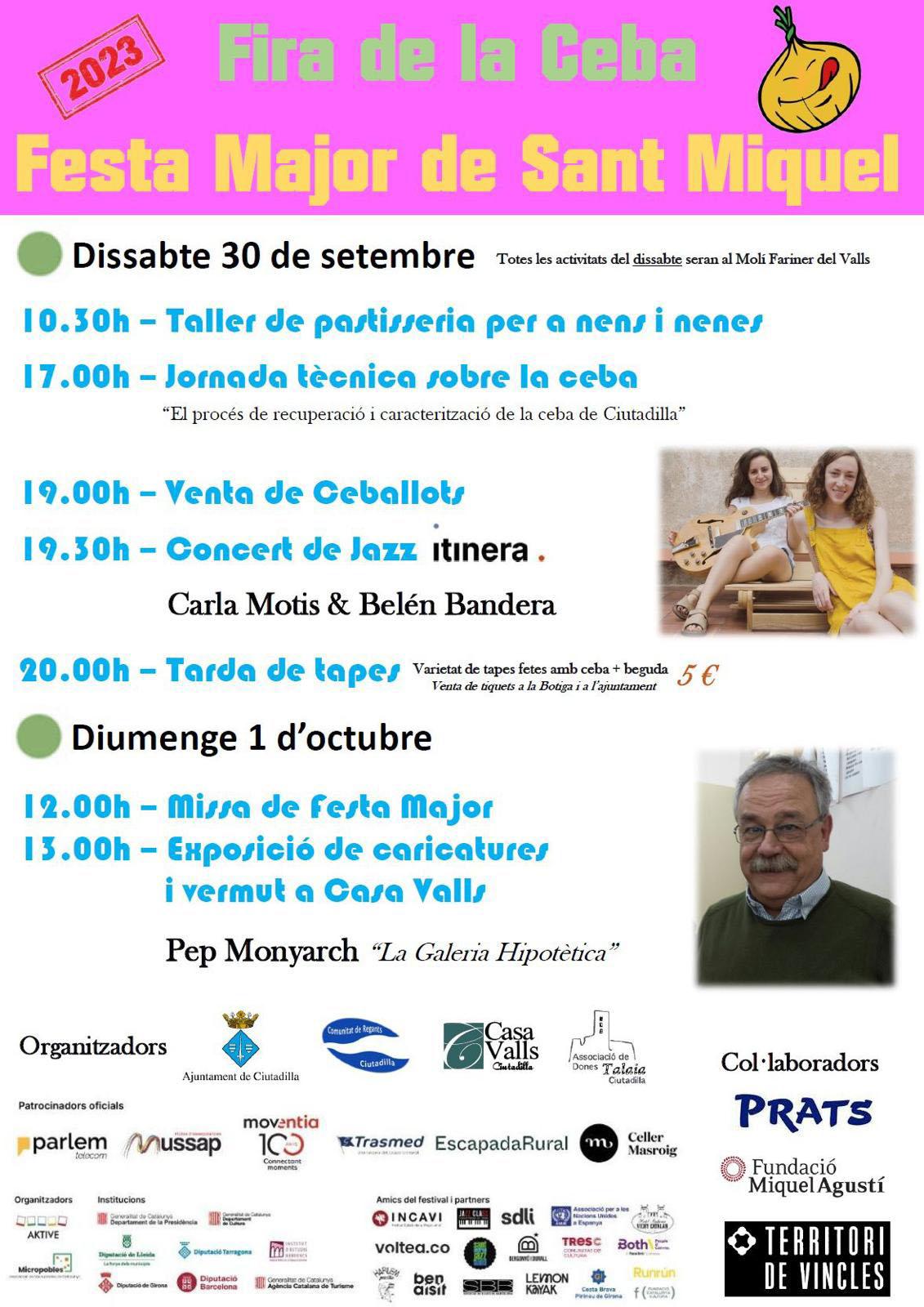 cartell Festa Major de Sant Miquel 2023