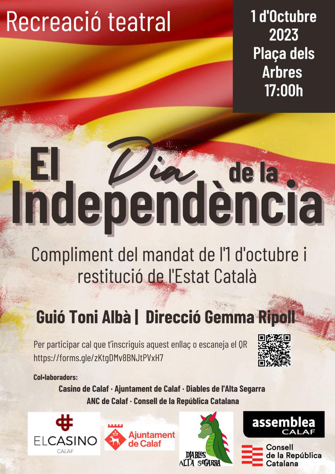 cartell Recreació teatral 'El dia de la independència'