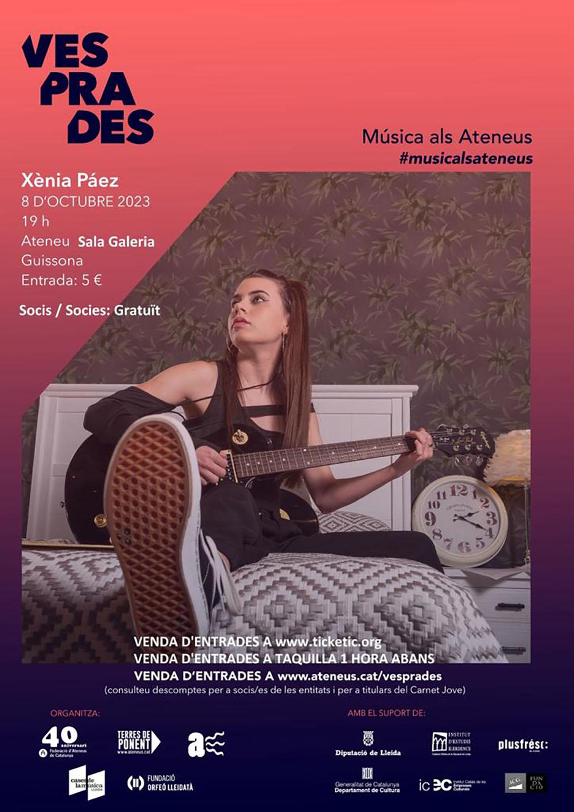 cartell Concert de Xènia Páez
