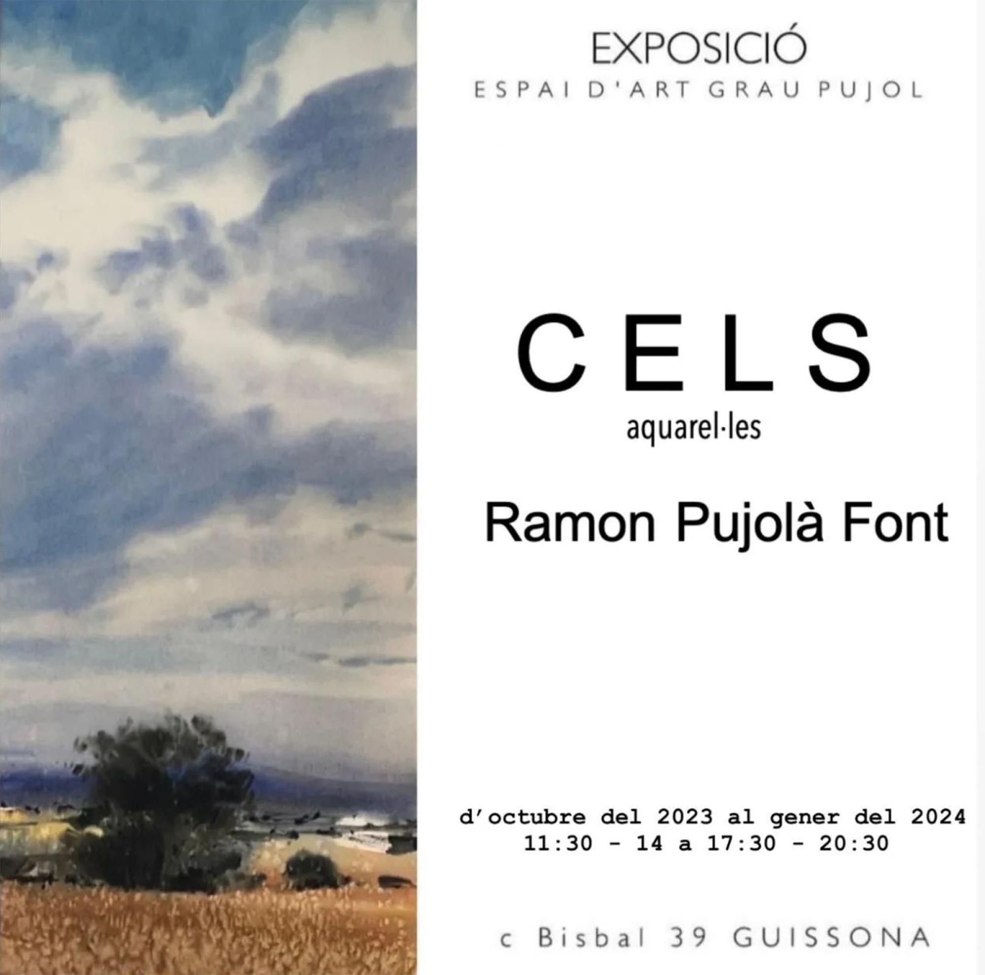 cartell Exposició d'aquarel·les 'Cels'