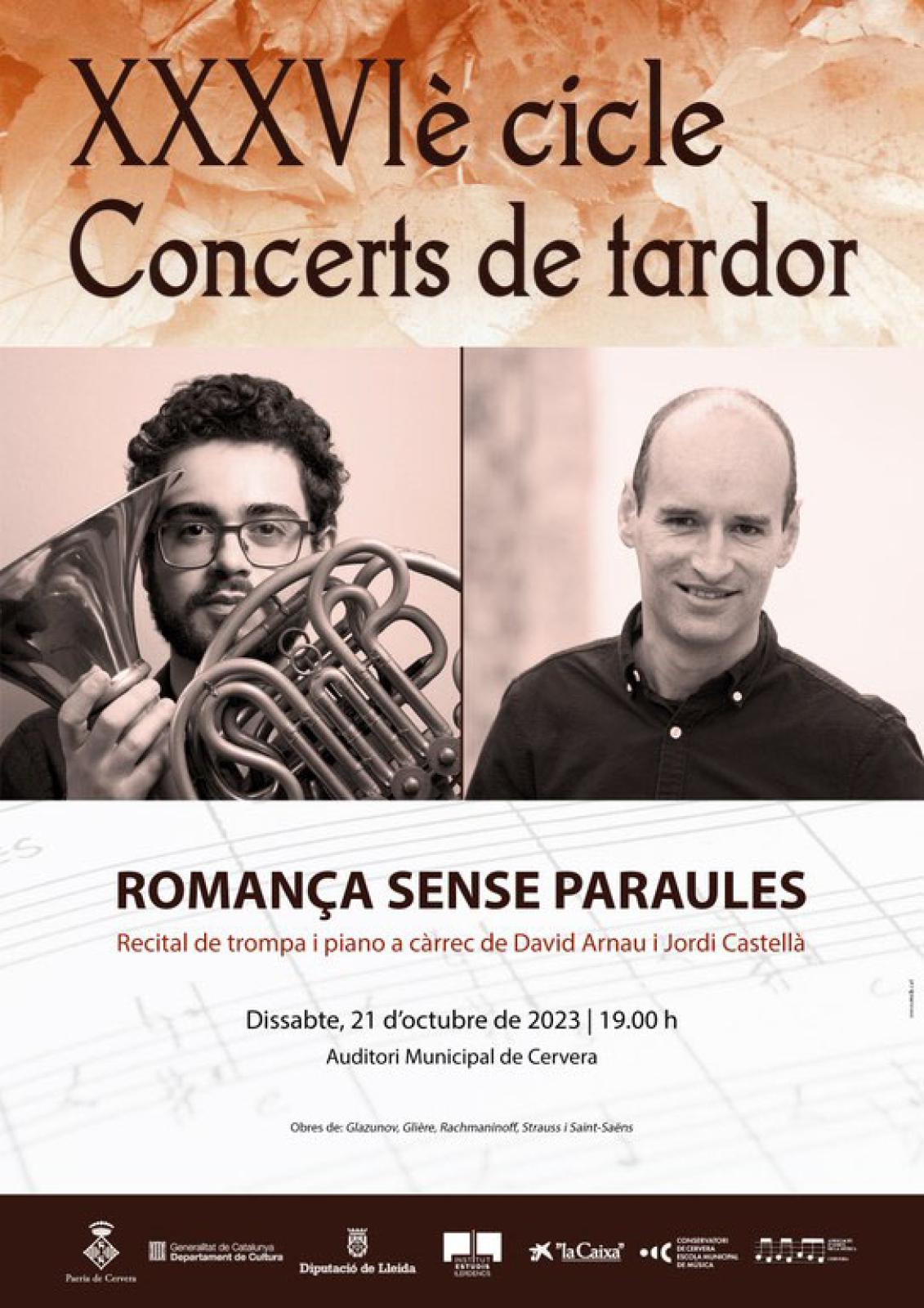 cartell Concert 'Romança sense paraules'