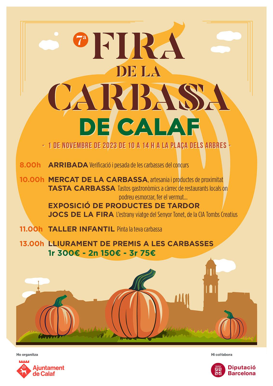 cartell Fira de la Carbassa de Calaf 2023