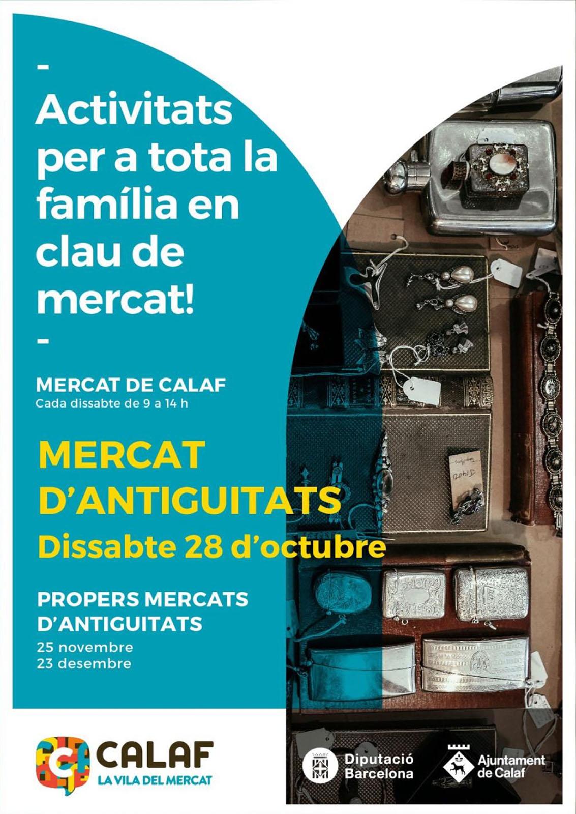 cartell Mercat d'antiguitats