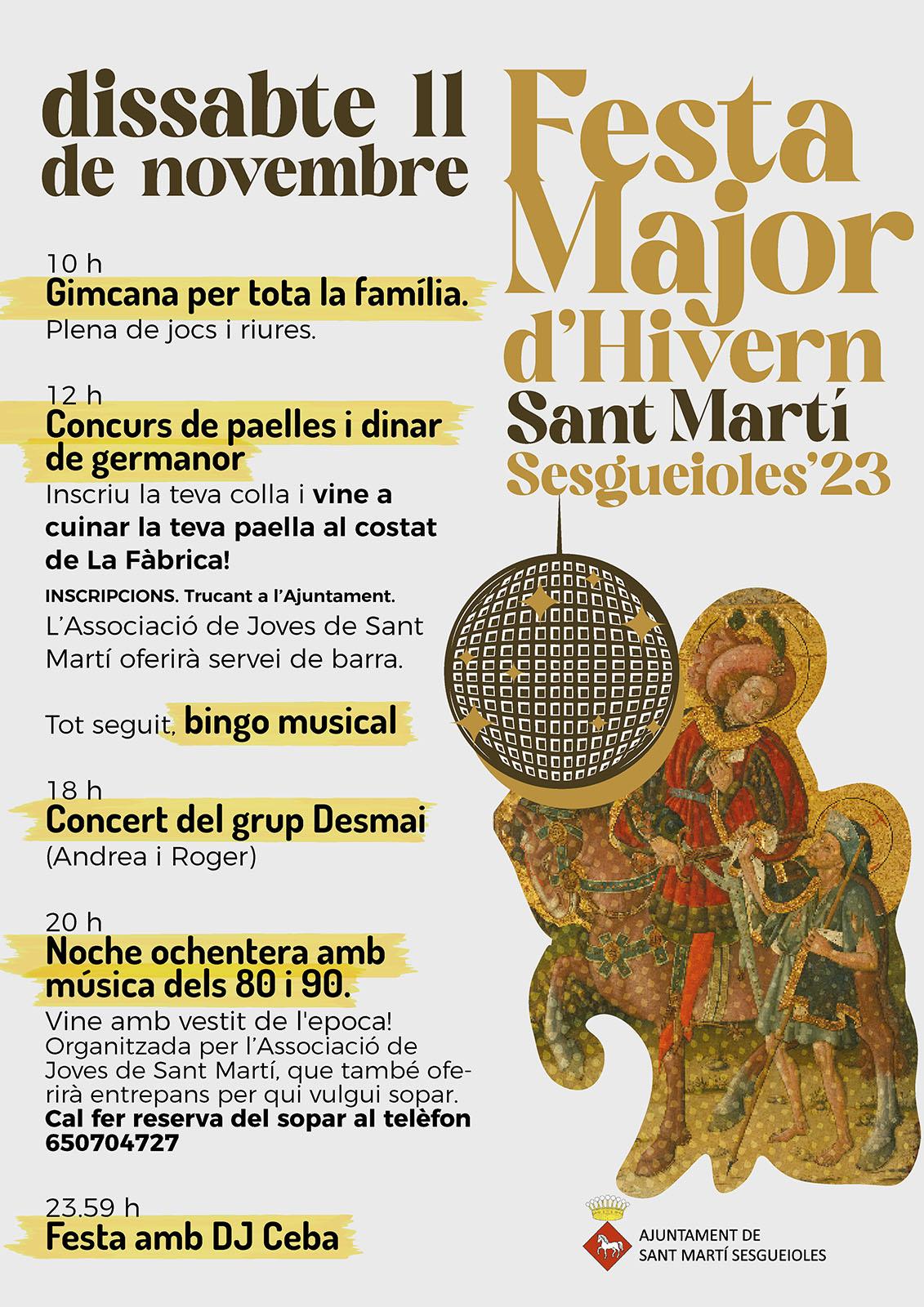 cartell Festa major d’hivern de Sant Martí Sesgueioles