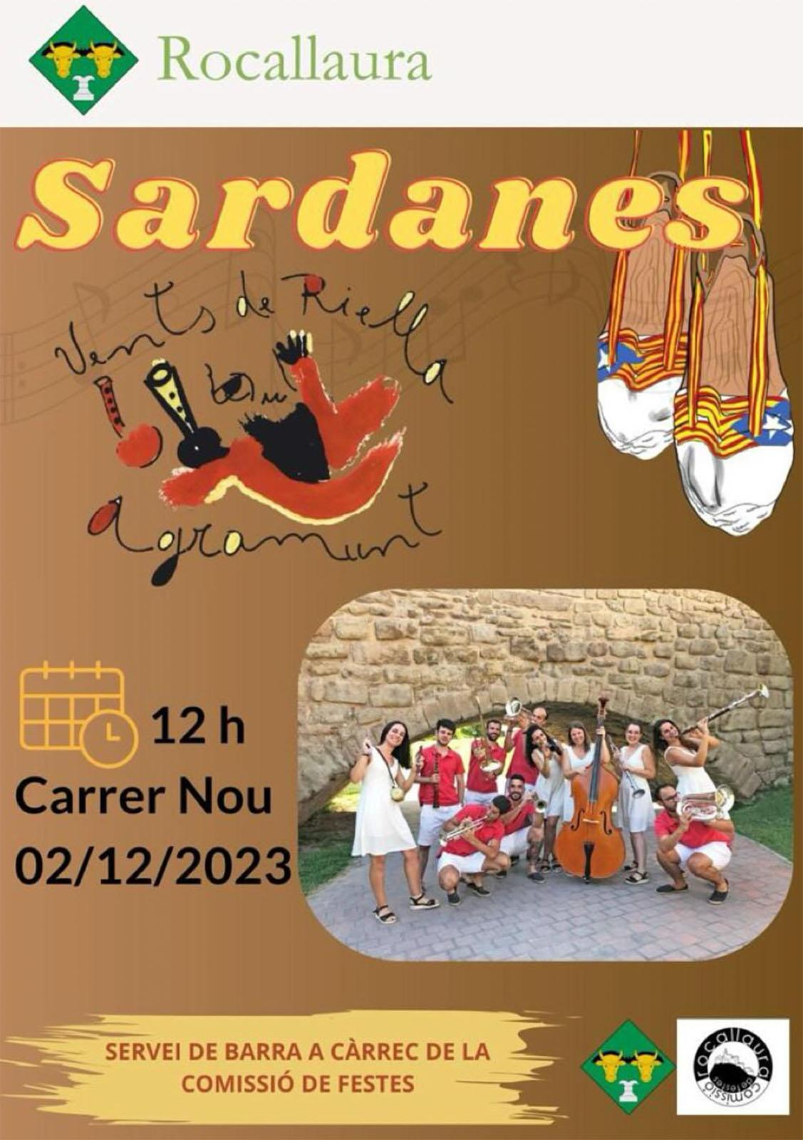 cartell Sardanes amb la Cobla Vents de Riella