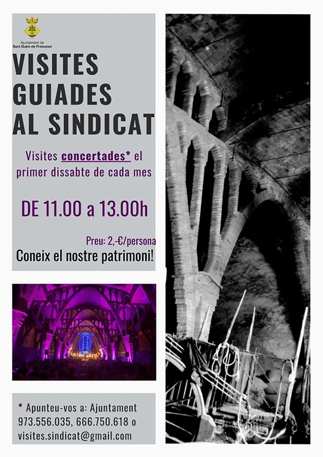 cartell Visites guiades al Sindicat de Sant Guim de Freixenet