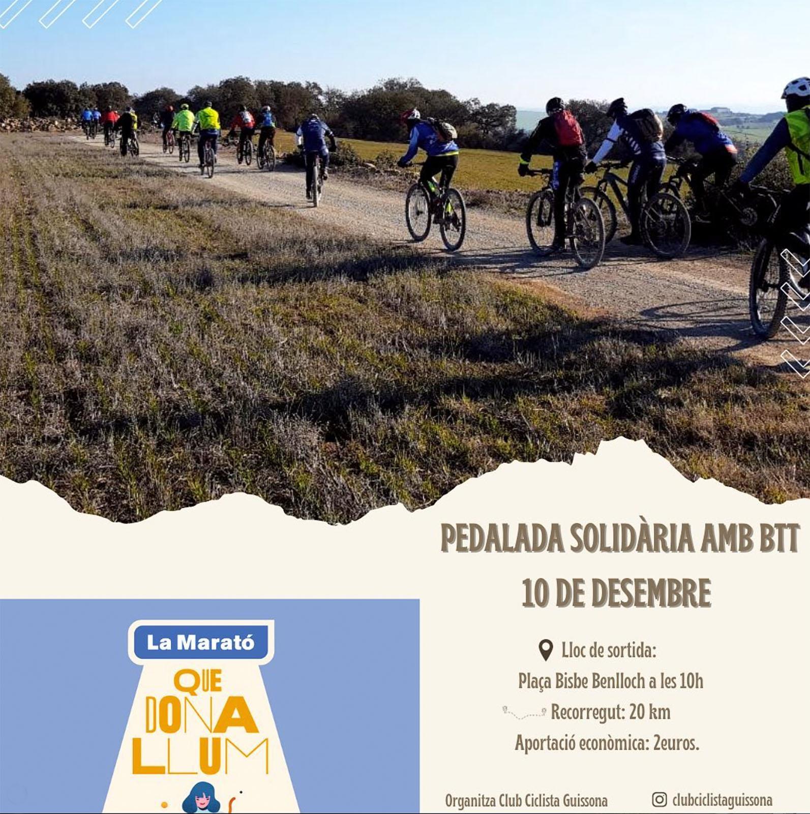 cartell Pedalada BTT solidària per la Marató