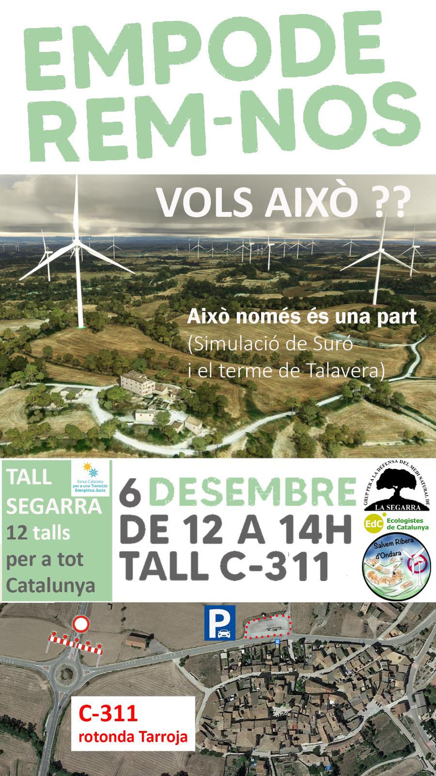 cartell Protesta contra els macroprojectes energètics