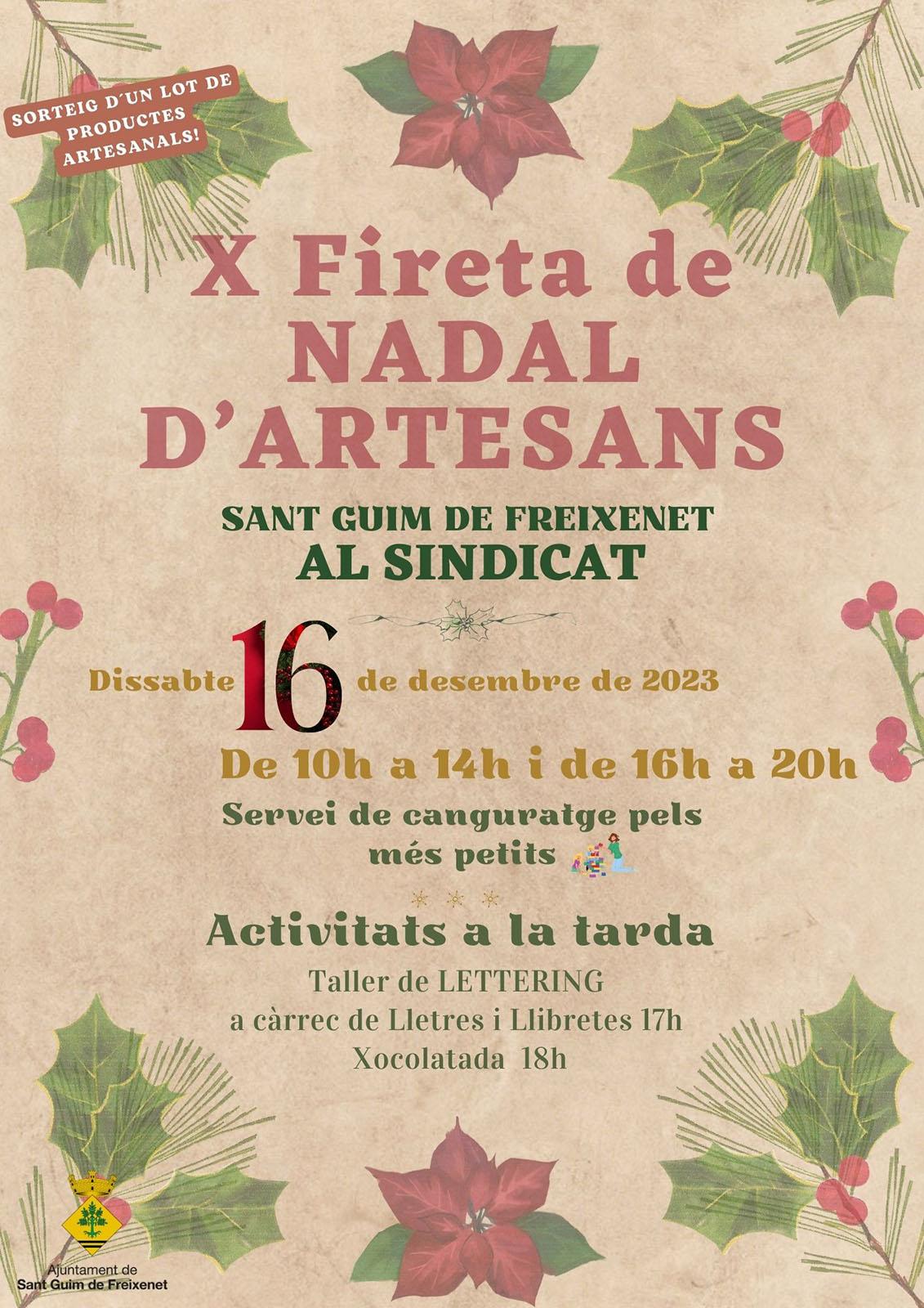 cartell X Fireta de nadal d'artesans