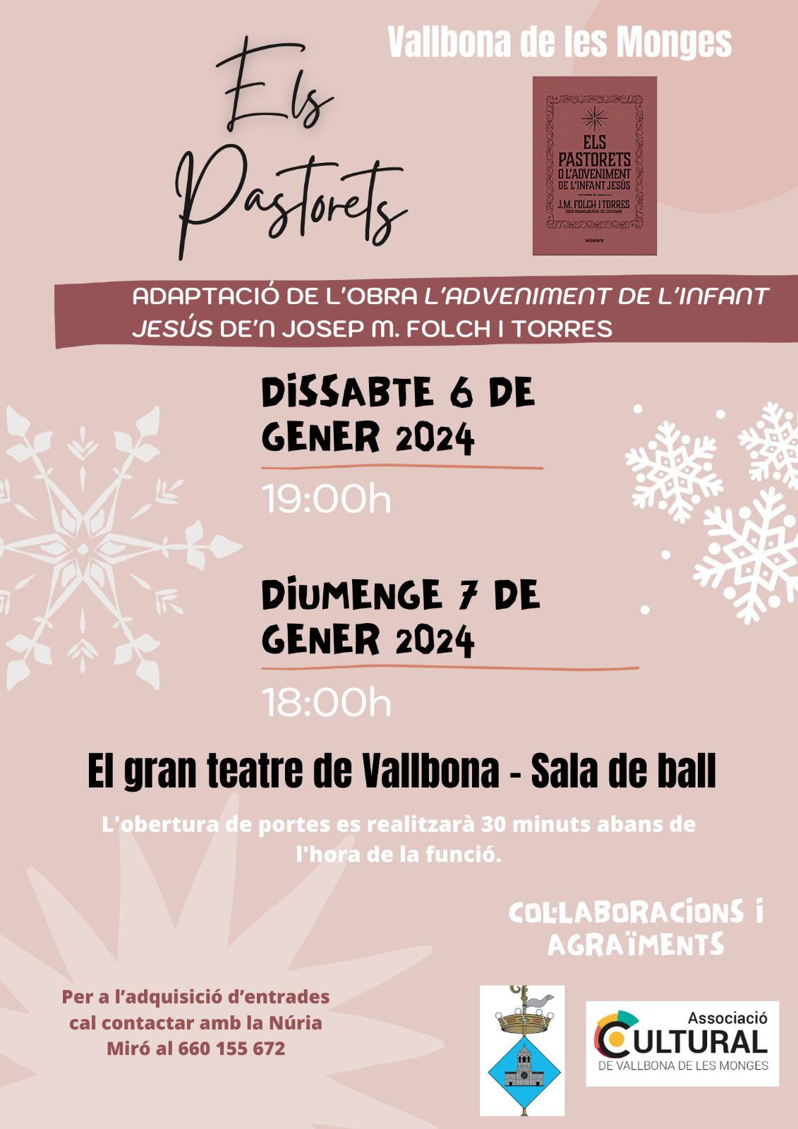 cartell Els Pastorets de Vallbona de les Monges