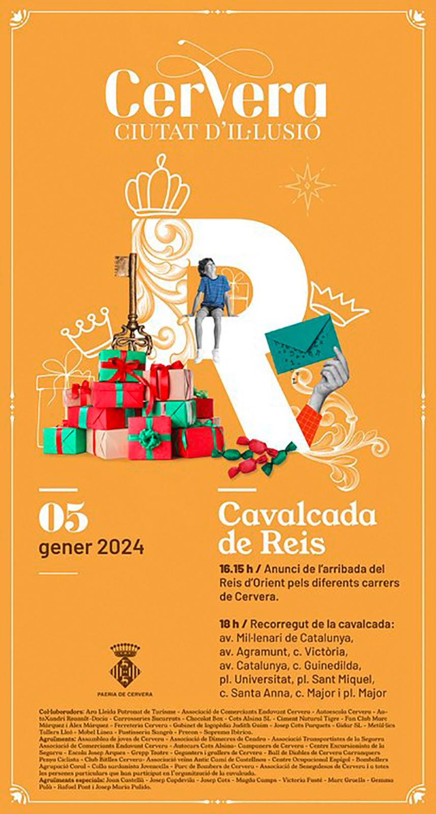 cartell Cavalcada de Reis a Cervera 2024