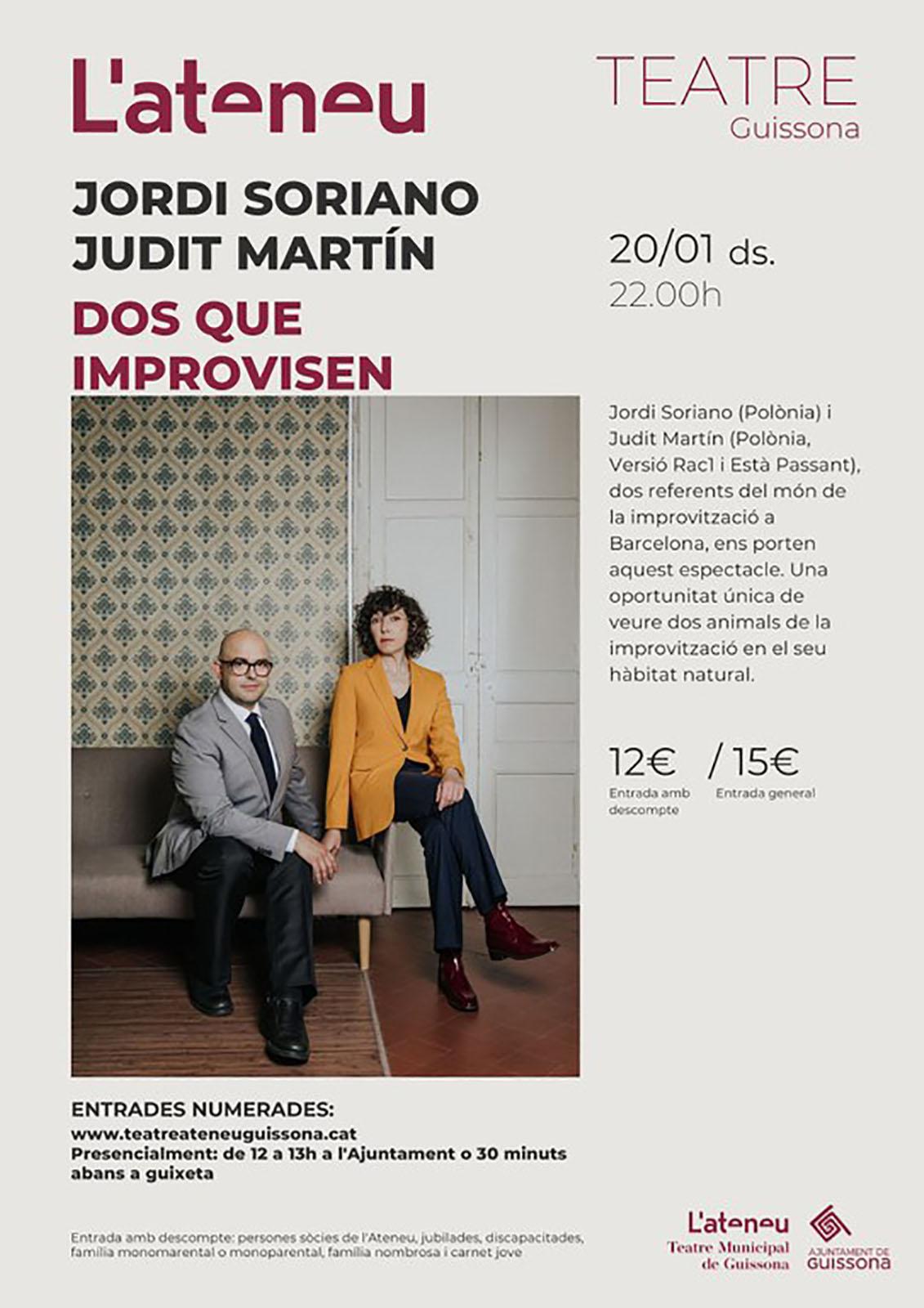 cartell Teatre 'Dos que improvisen'