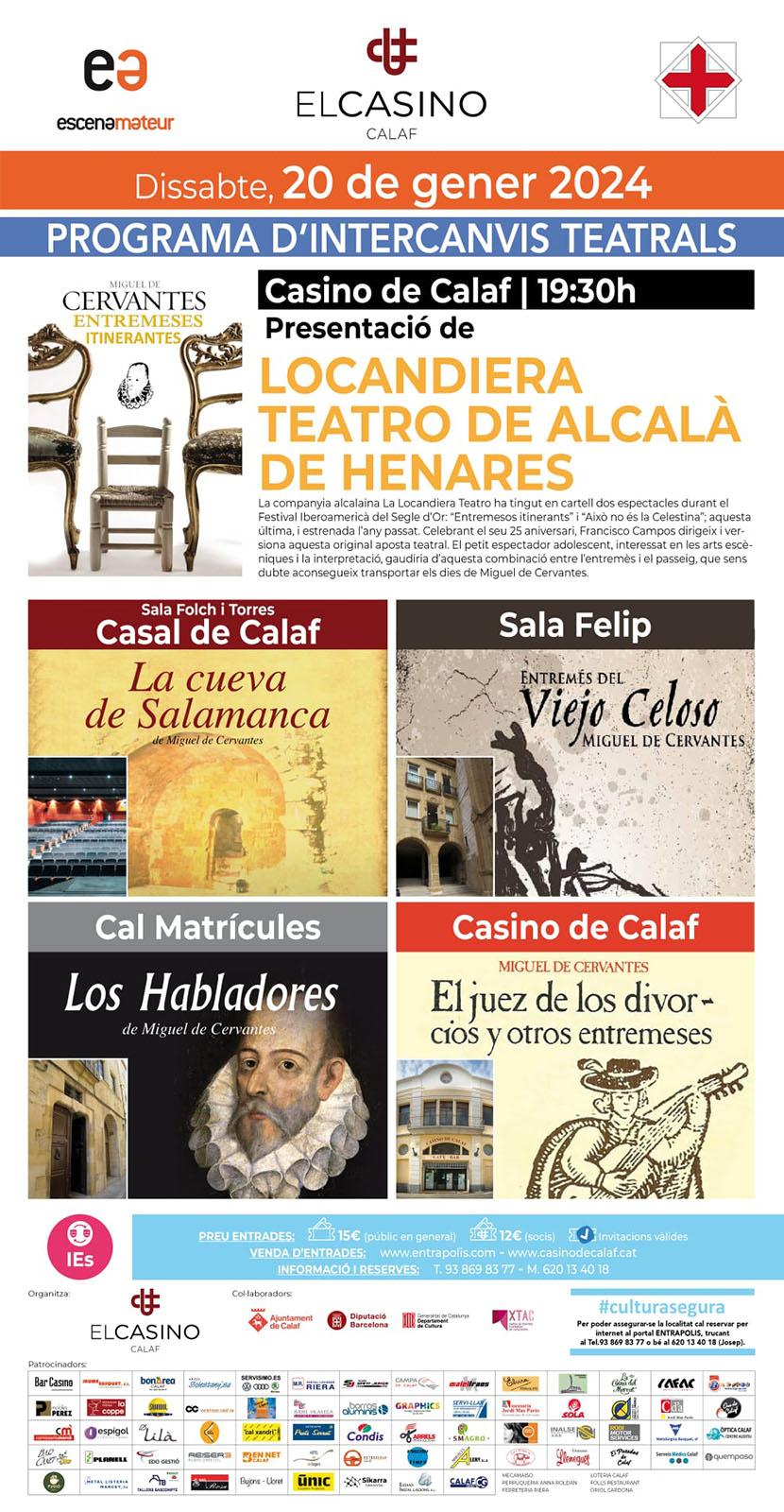 cartell Programa d'intercanvis teatrals