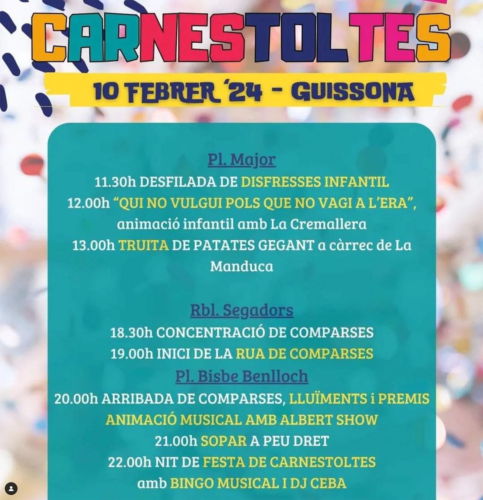 cartell Carnaval Guissona 2024