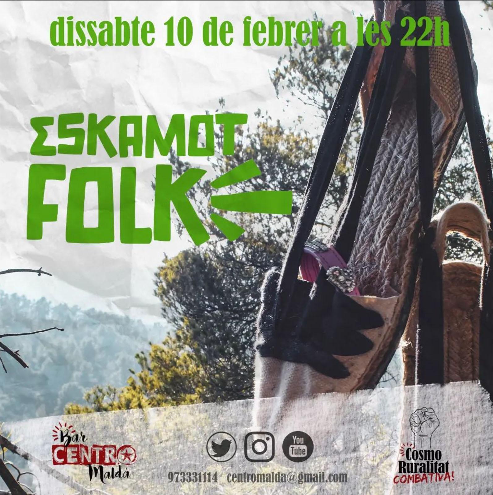 cartell Concert de l'Eskamot Folk