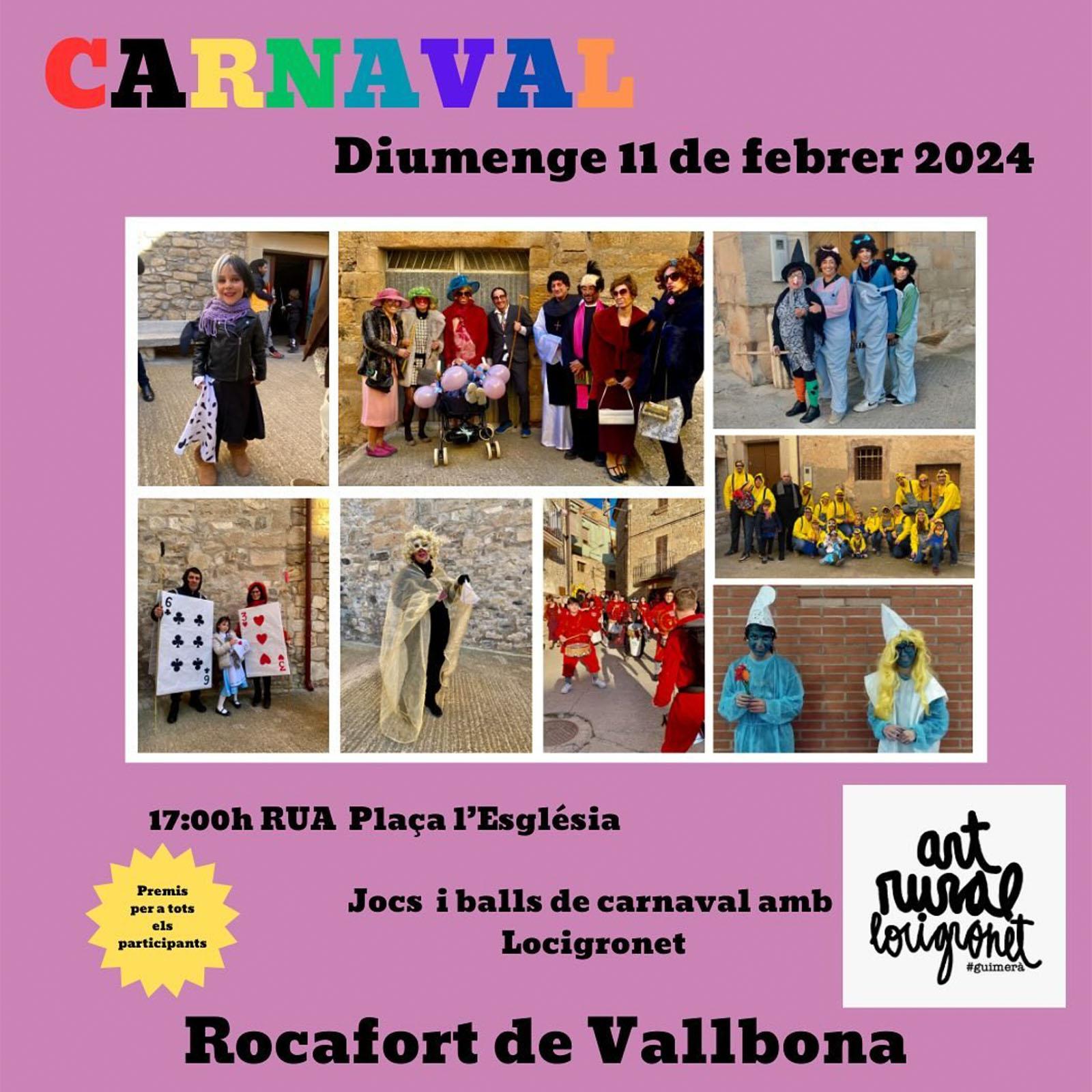 cartell Carnaval de Rocafort de Vallbona 2024
