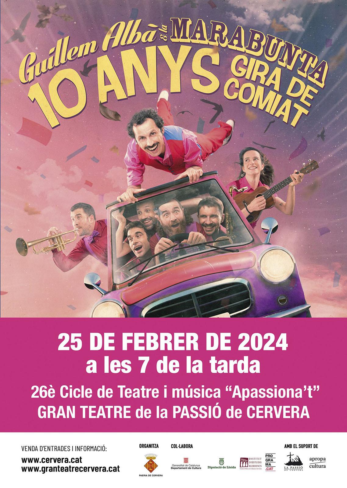 cartell Teatre 'Guillem Albà i la Marabunta, 10 anys'