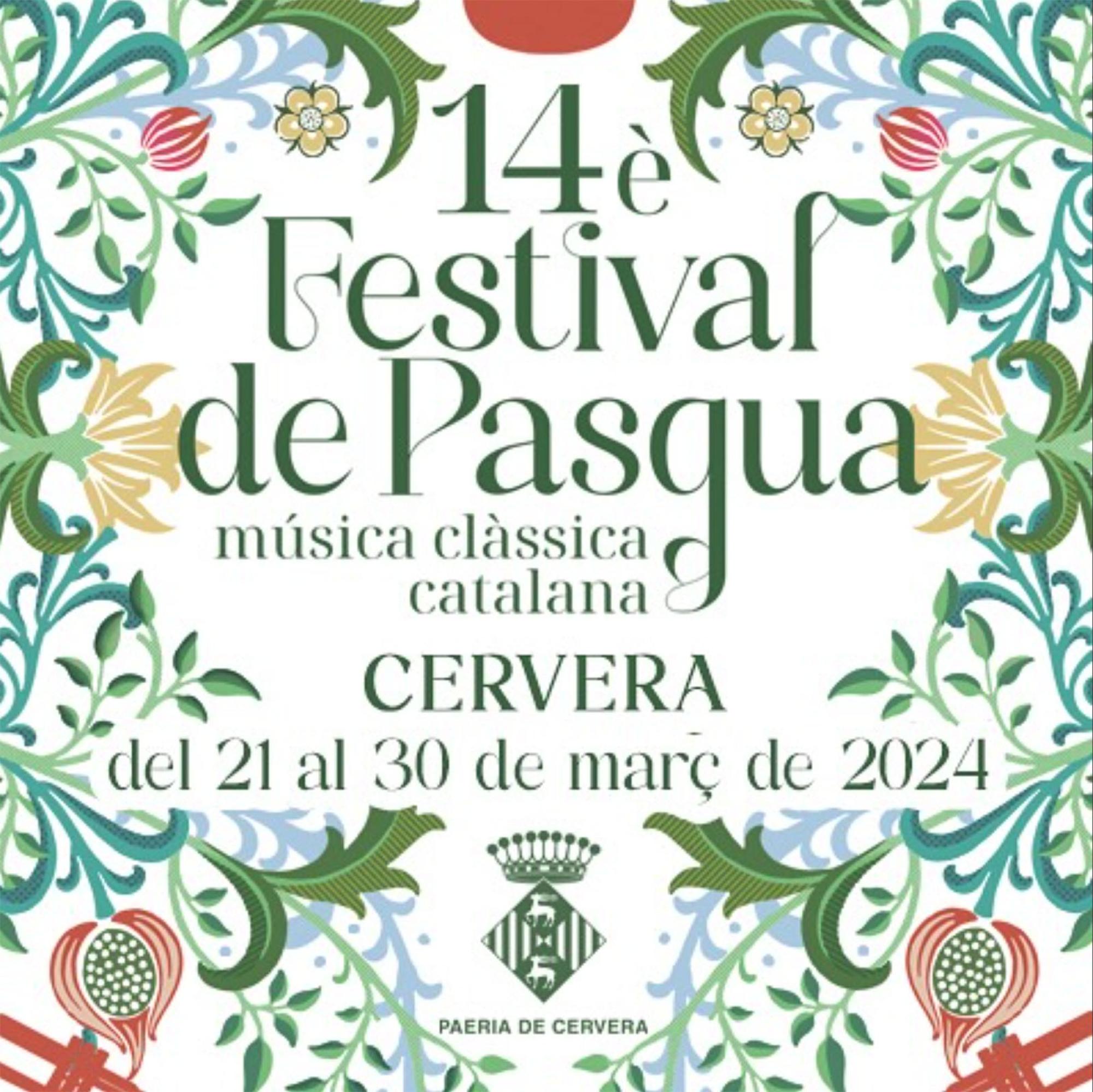 cartell 14è Festival de Pasqua de Cervera 2024