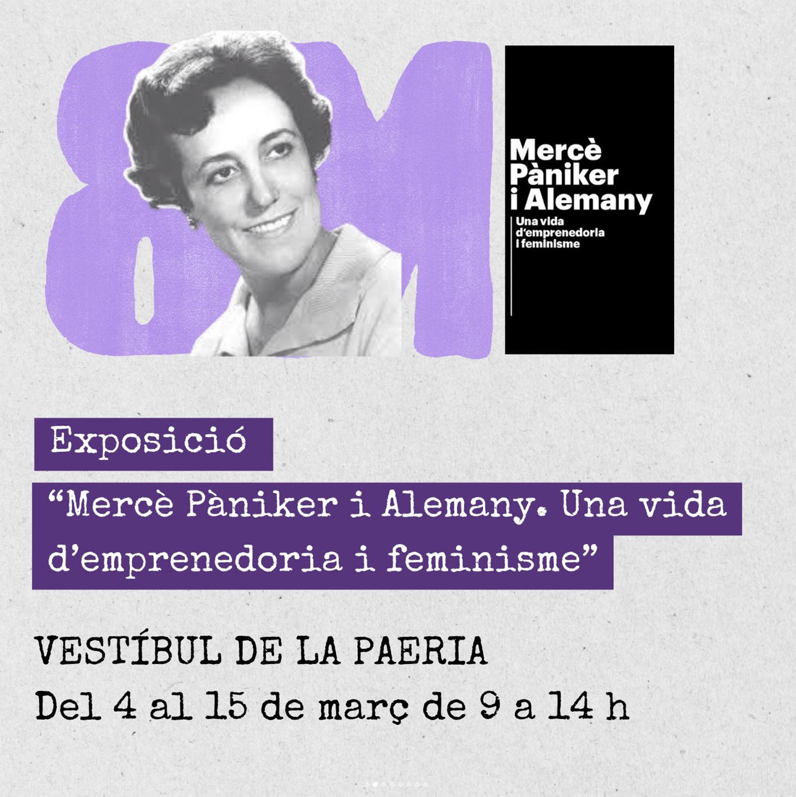 cartell Exposició 'Mercè Pàniker i Alemany. Una vida d’emprenedoria i feminisme'