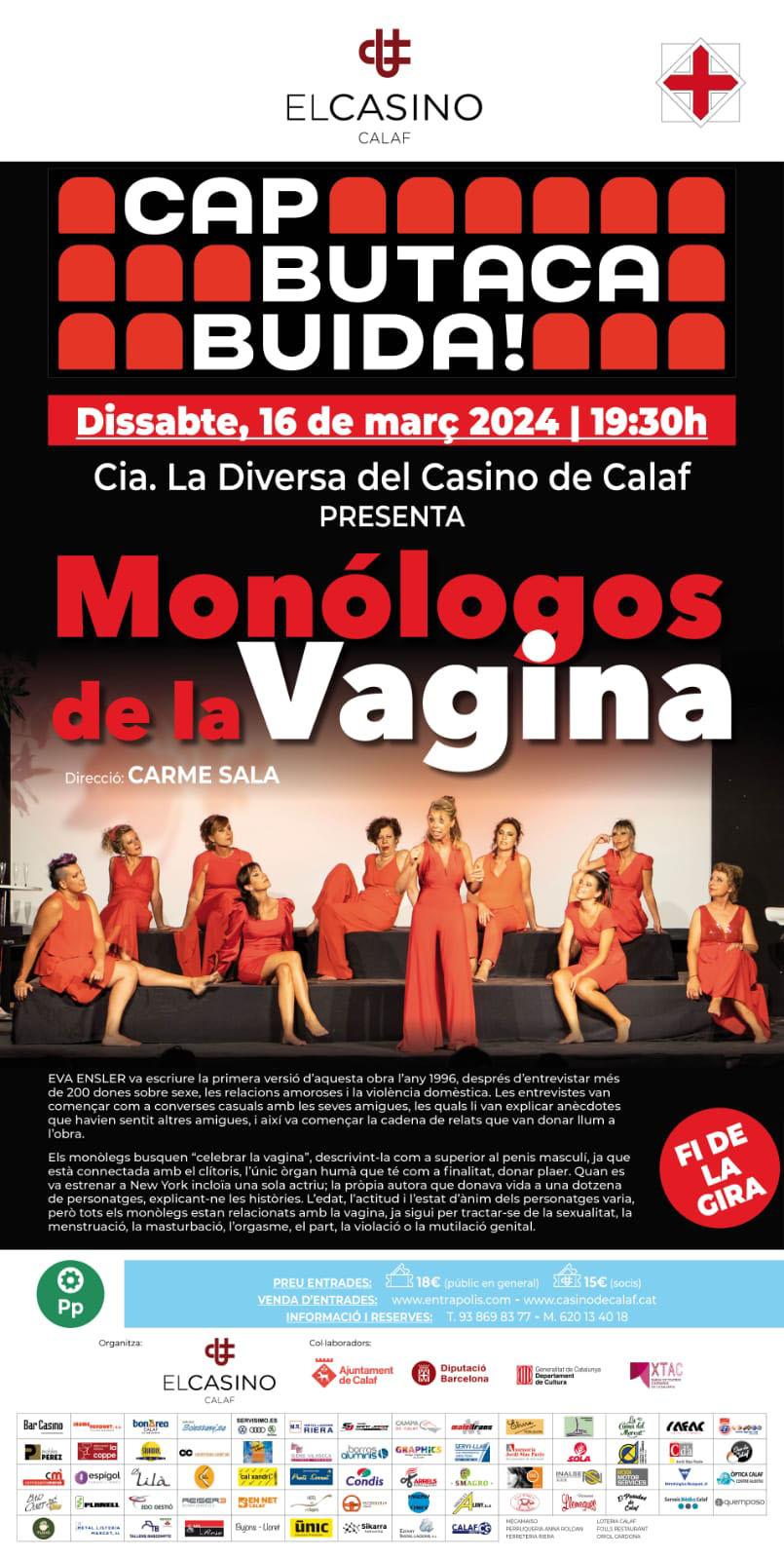 cartell Teatre 'Monólogos de la Vagina'