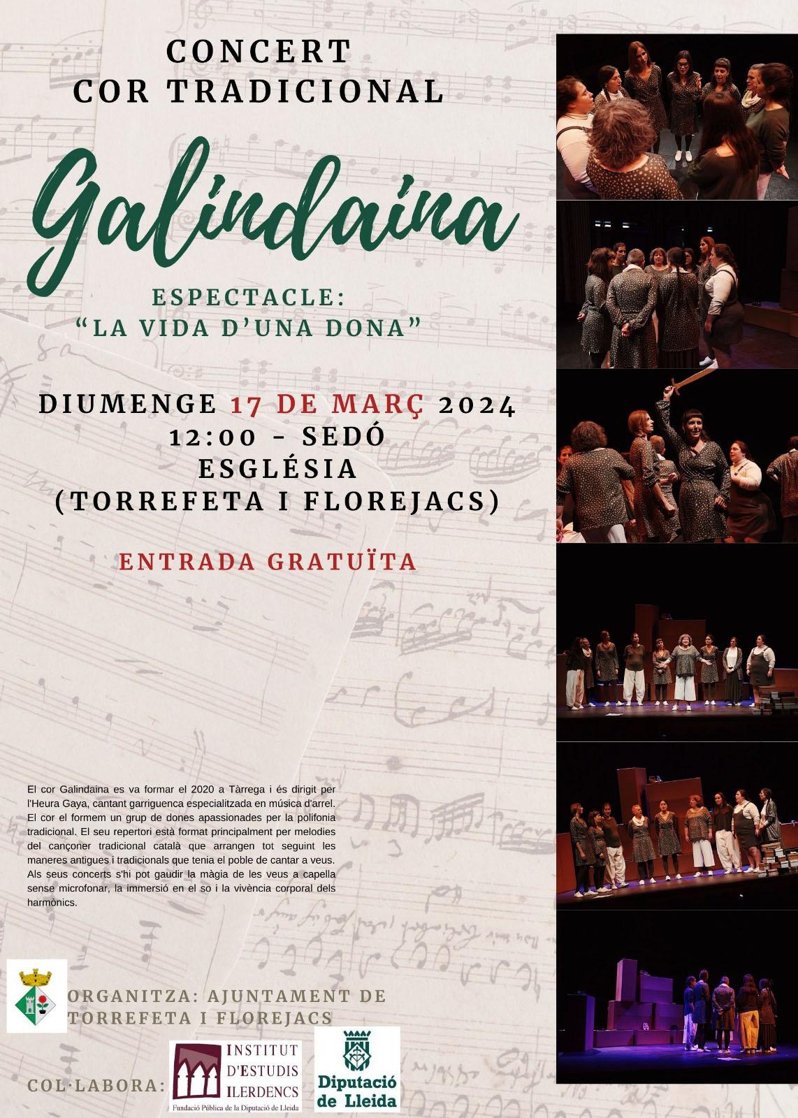 cartell Concert del Cor Tradicional Galindaina