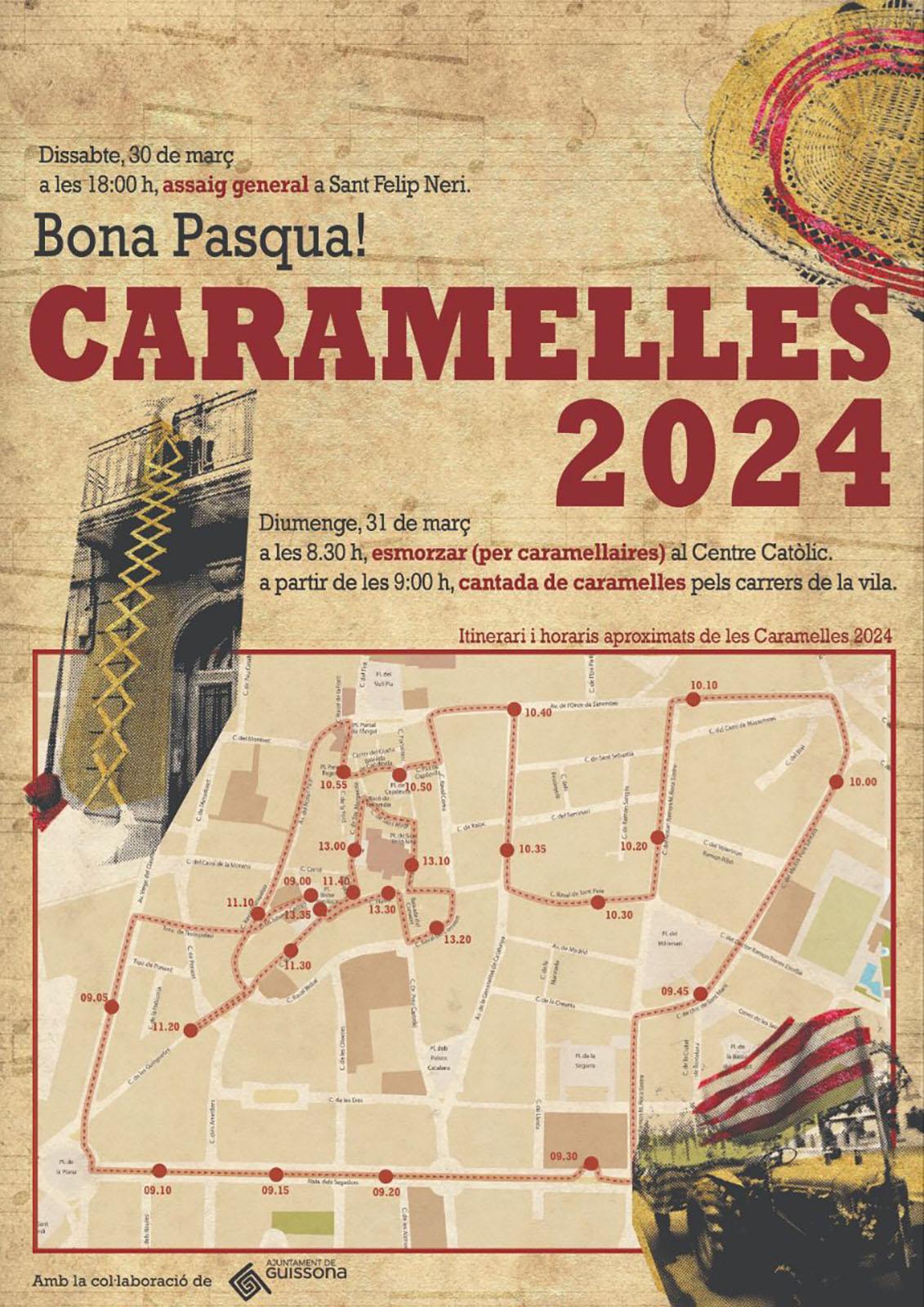 cartell Caramelles 2024 a Guissona
