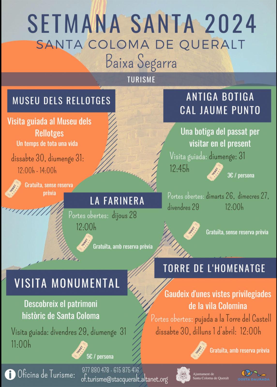 cartell Visites Setmana Santa 2024 a Santa Coloma de Queralt