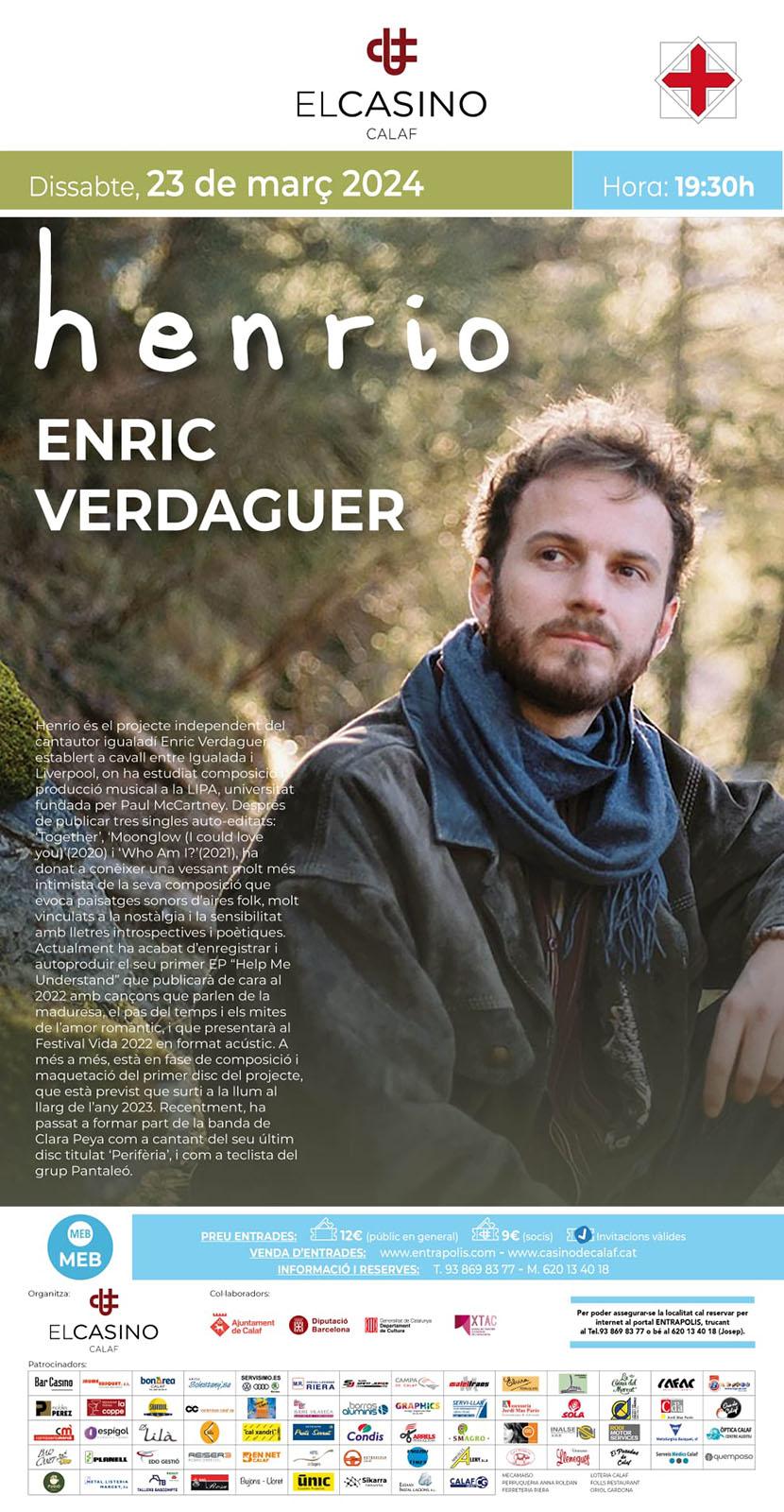 cartell Concert d 'Enric Verdaguer