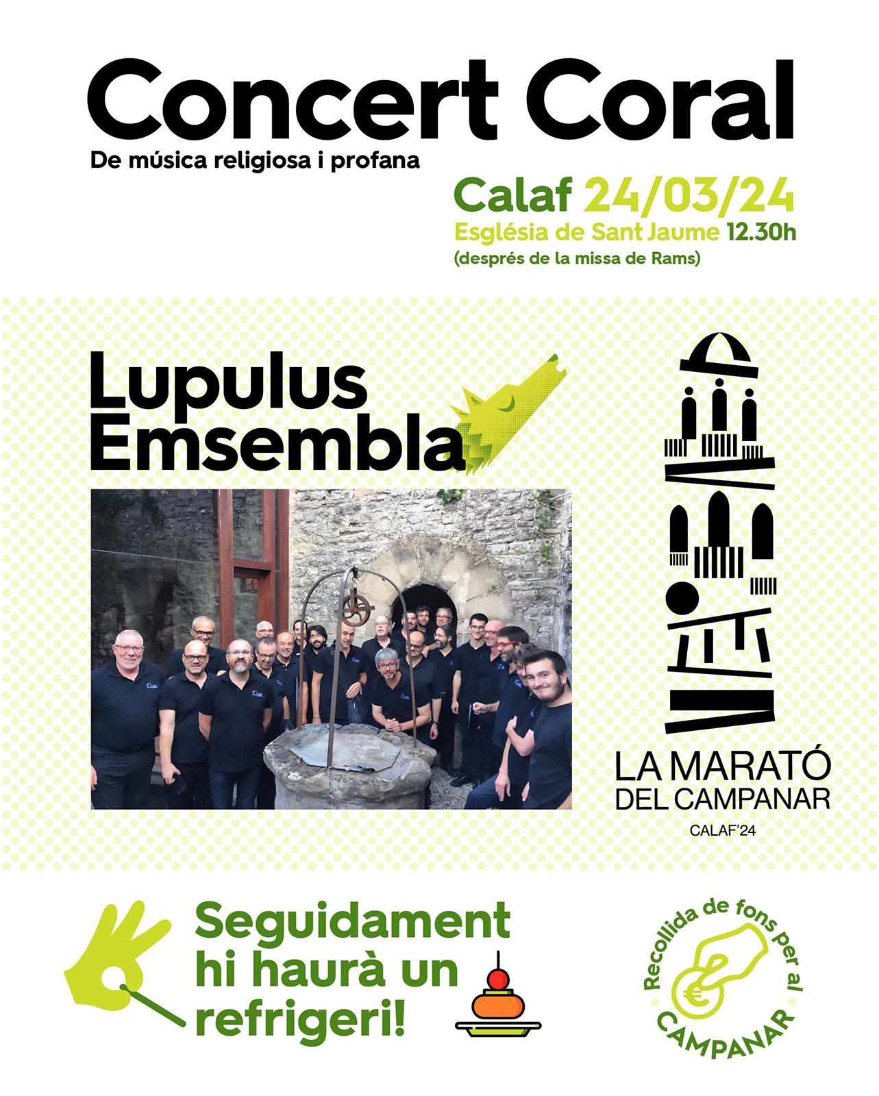 cartell Concert de la coral Lupulus Emsembla