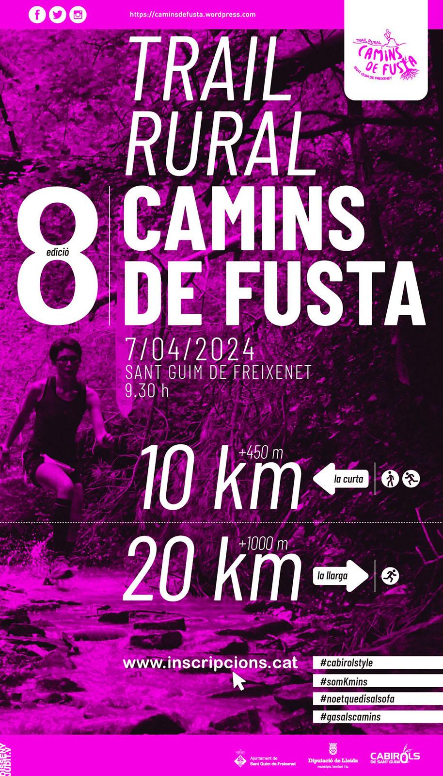 cartell 8è trail rural Camins de Fusta