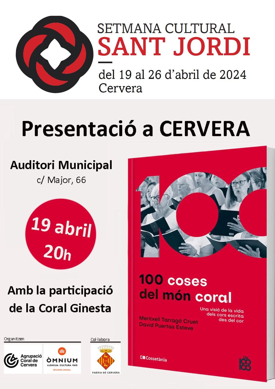 cartell Presentació del llibre '100 coses del món coral'