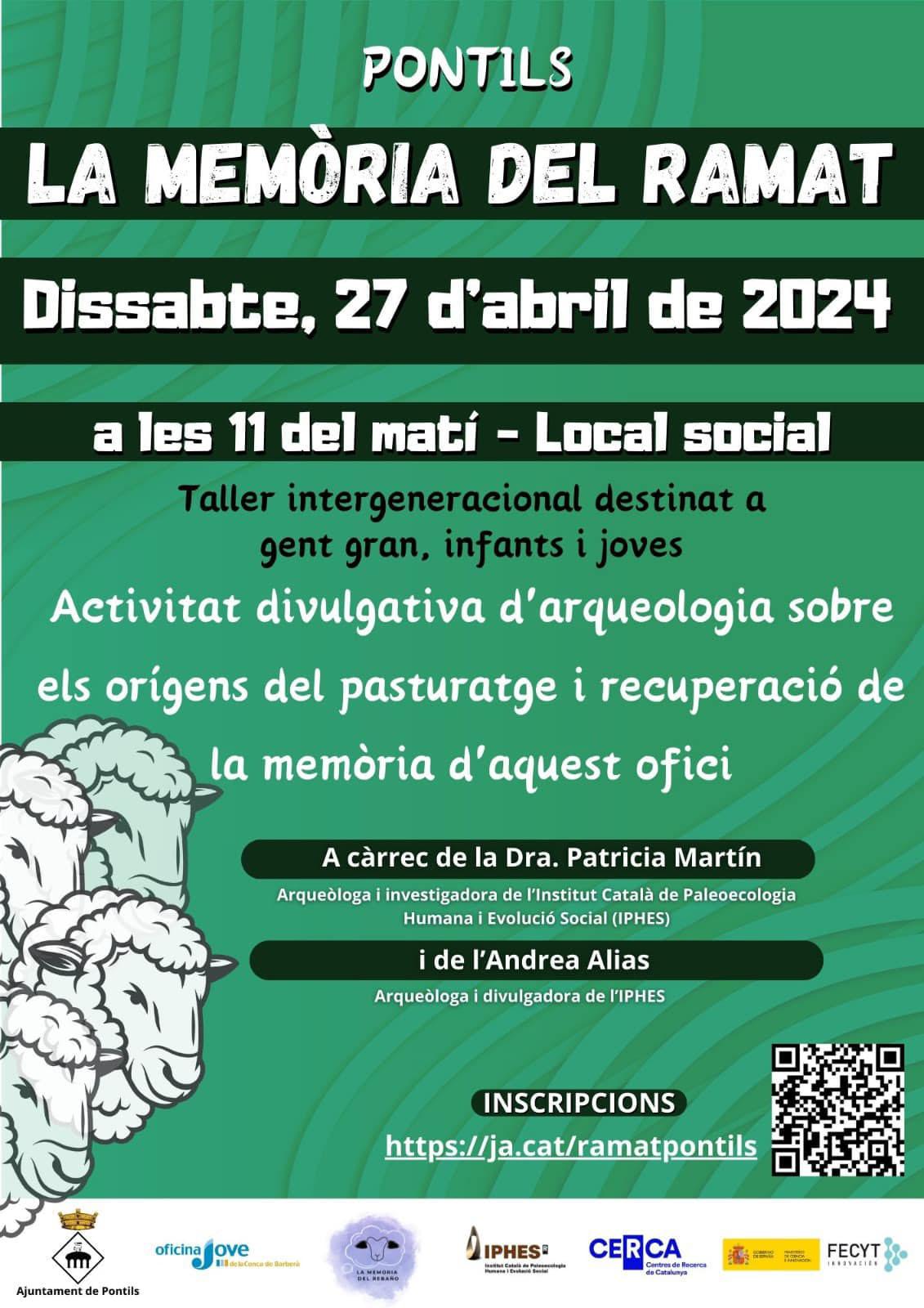 cartell Activitat 'La memòria del ramat'