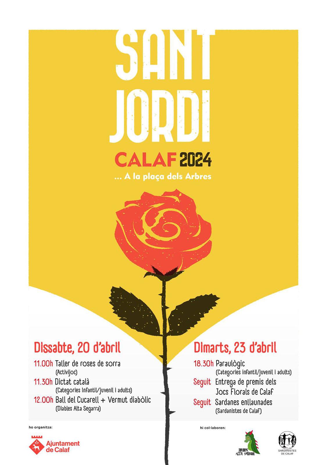 cartell Diada de Sant Jordi 2024 a Calaf