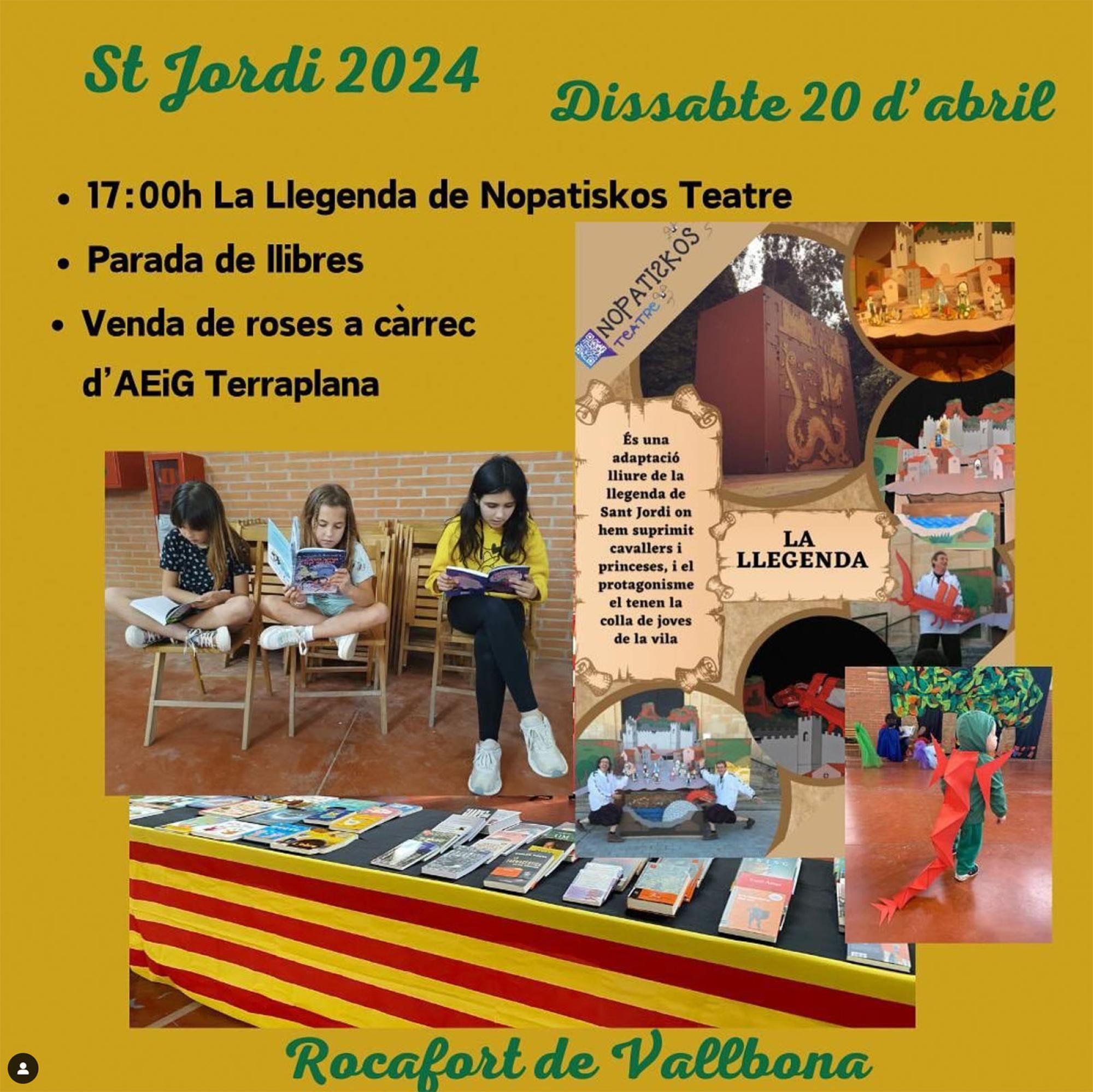 cartell Diada de Sant Jordi 2024 a Rocafort de Vallbona