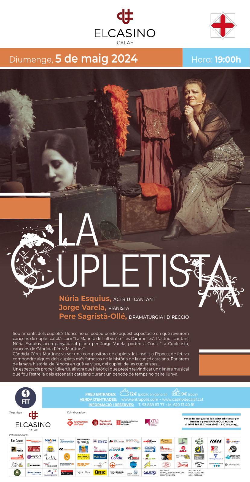 cartell Espectacle 'La Cupletista’