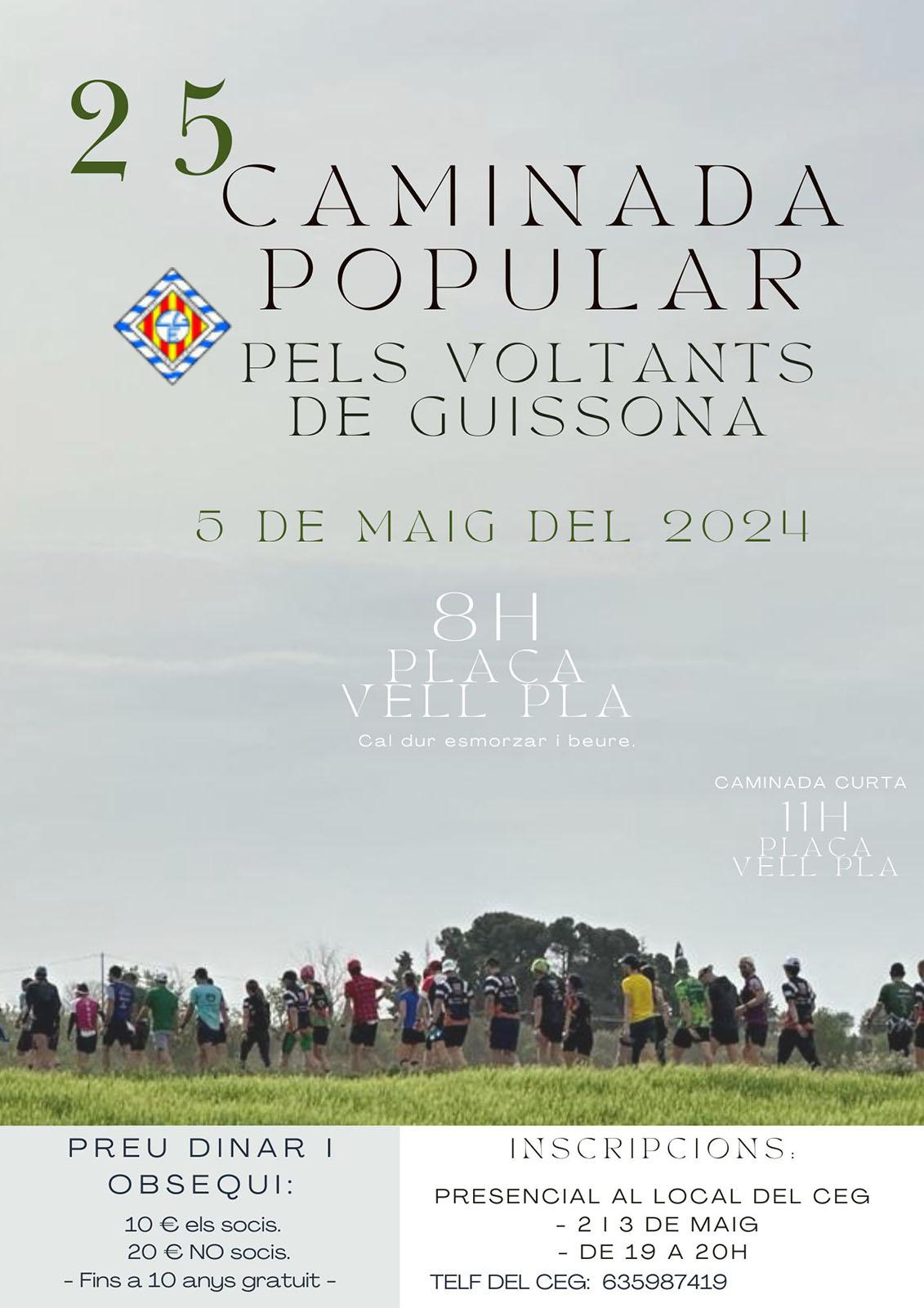 cartell 25a Caminada Popular de Guissona