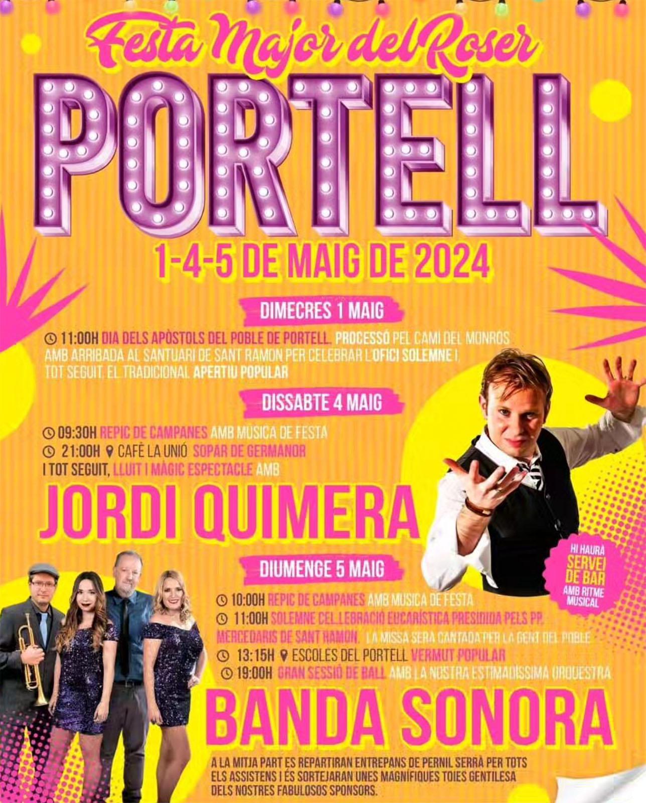 cartell Festa Major del Roser Portell 2022