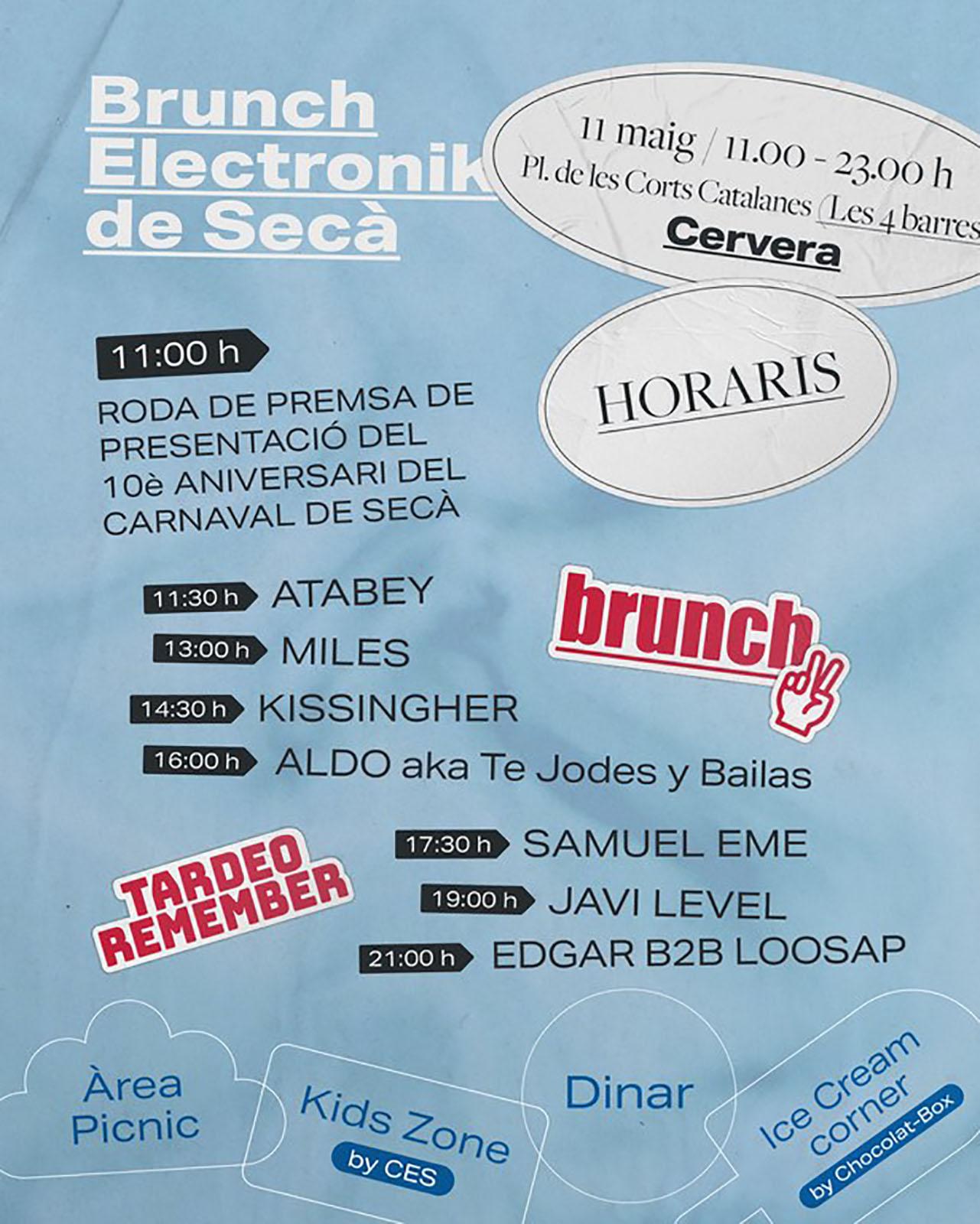 cartell Brunch Electronik de Secà 2024