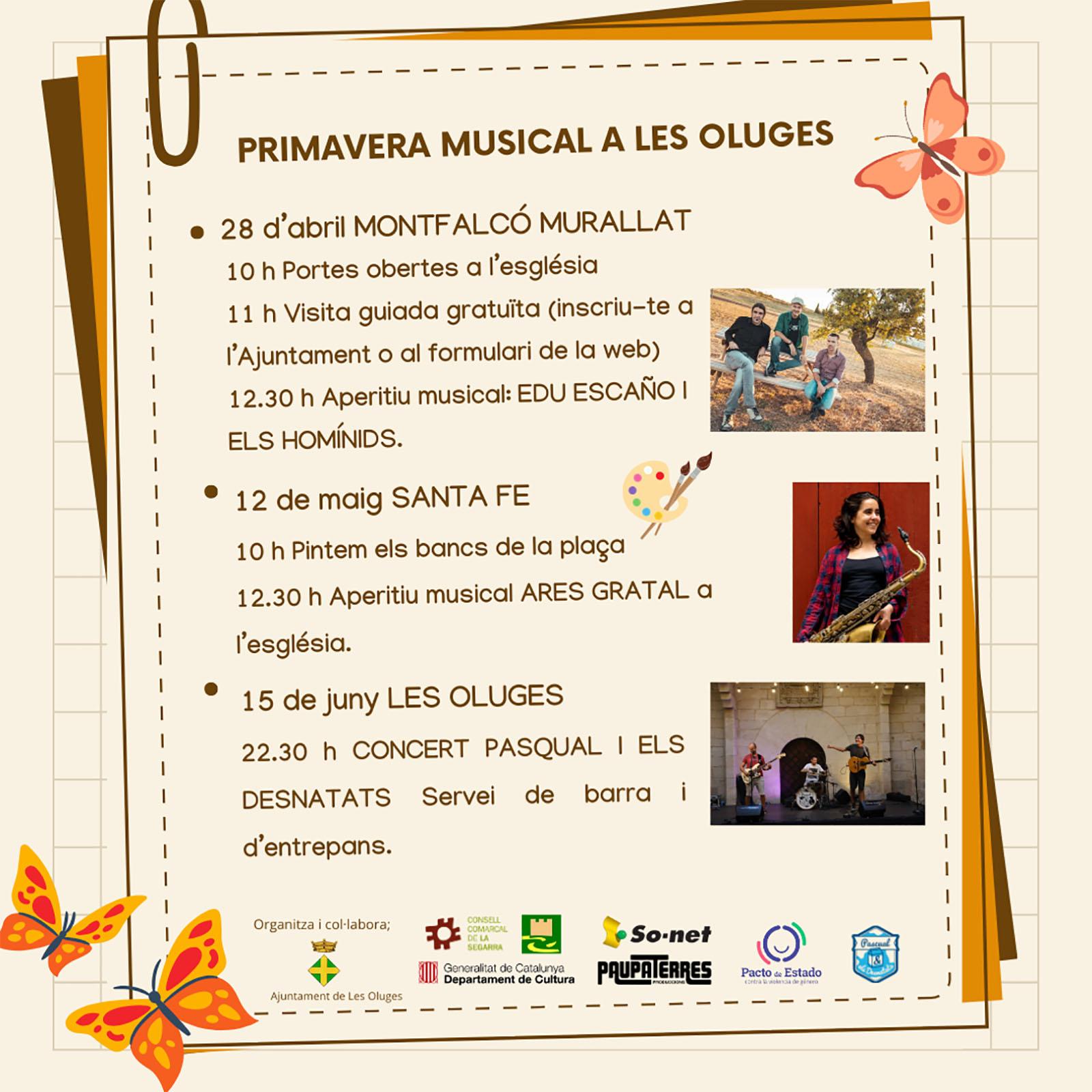 cartell Primavera musical a les Oluges